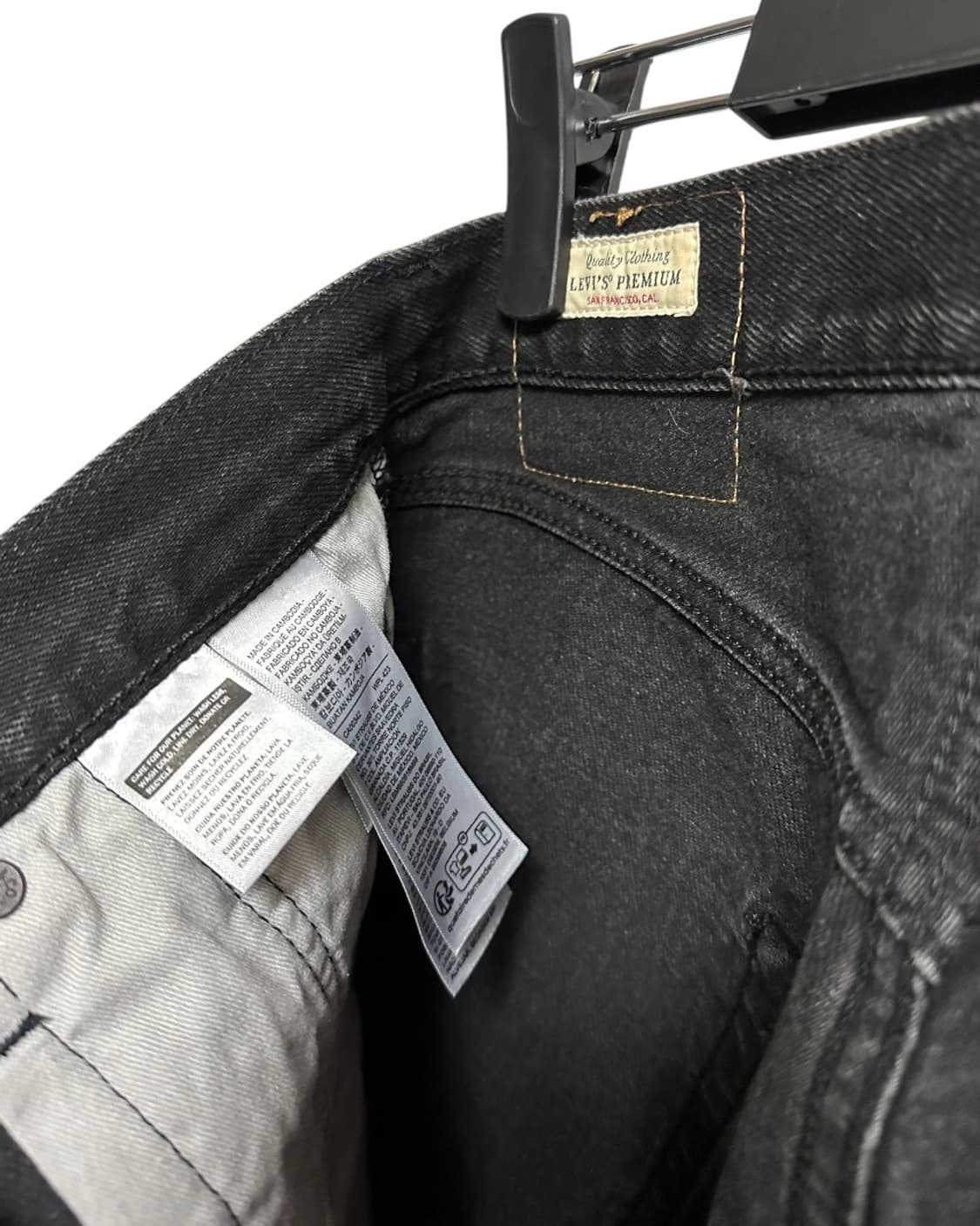 리바이스 468 블랙 워싱 데님쇼츠 28 size 상품이미지7