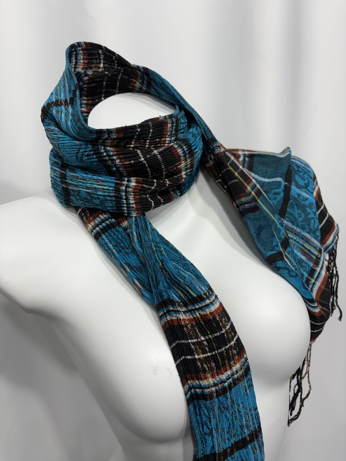🎸블루 체크패턴 머플러🎸 상품이미지5