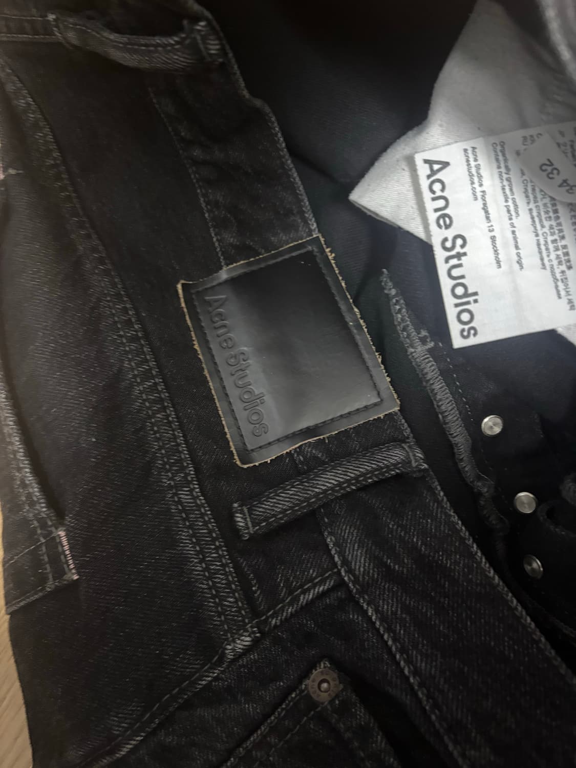 Acne studios 아크네스튜디오 1991 toj 루즈핏진 블랙 34 상품이미지7