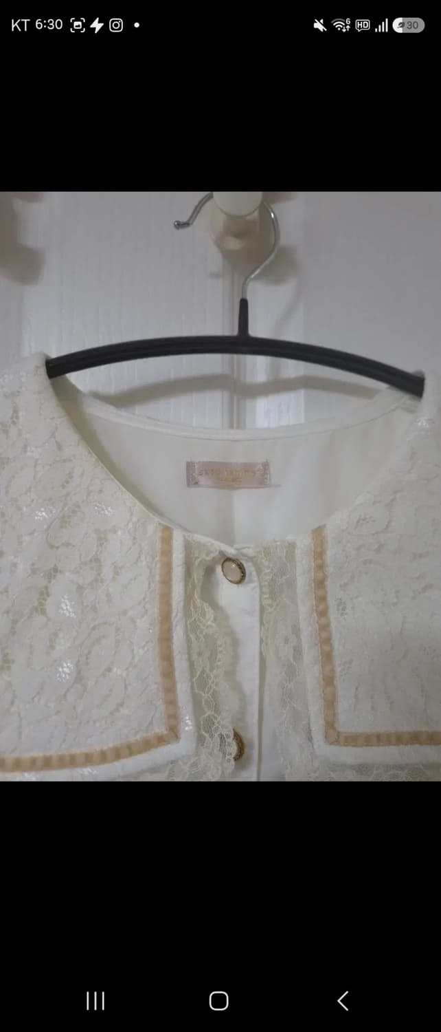 axesfemme 악세스팜 자수 레이스 블라우스 양산형모리걸 일본빈티지 상품이미지7