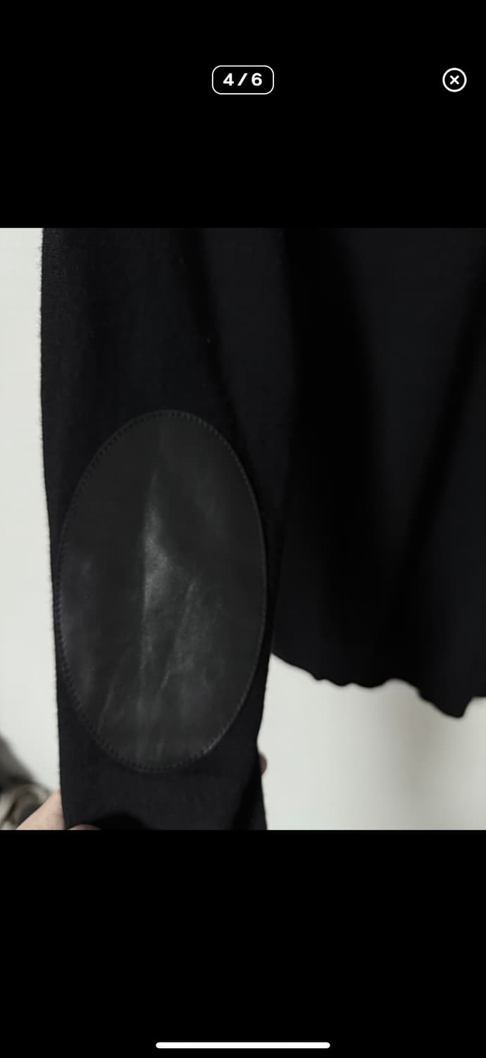 마틴 마르지엘라 레더 엘보우 패치 니트(블랙) 상품이미지3