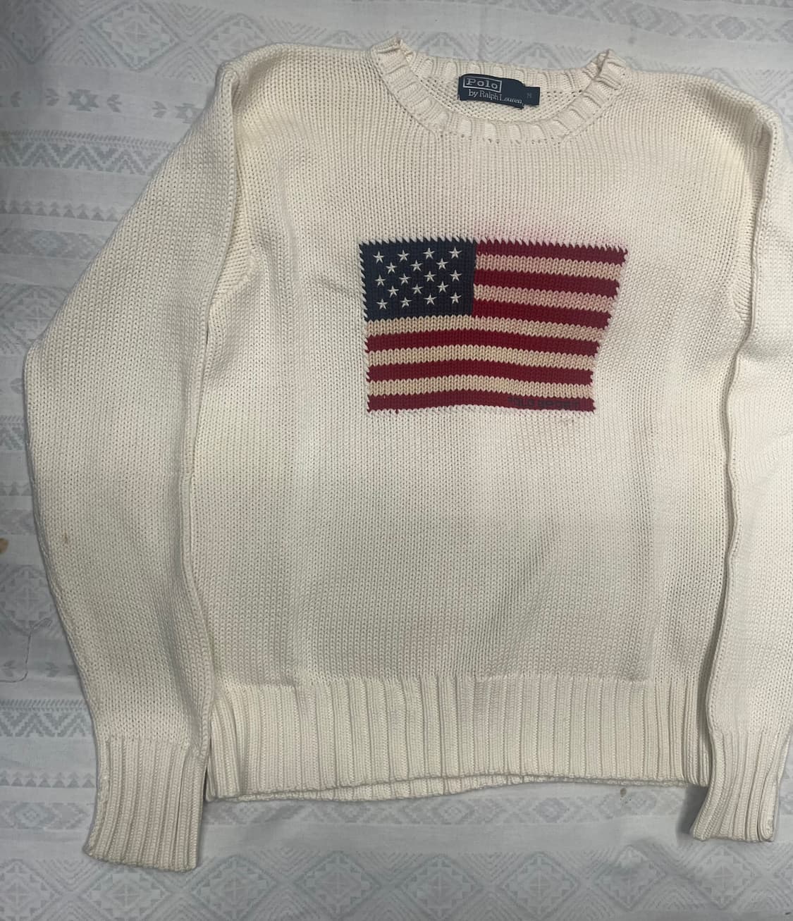 폴로 랄프로렌 성조기 니트 아이보리 상품이미지2