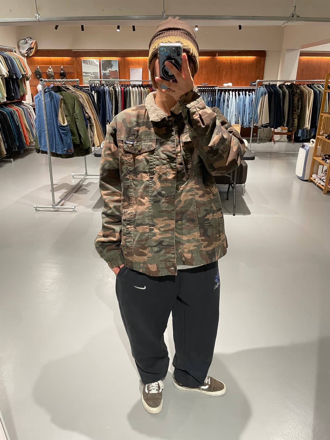 Vintage camo sherpa jacket 상품이미지2