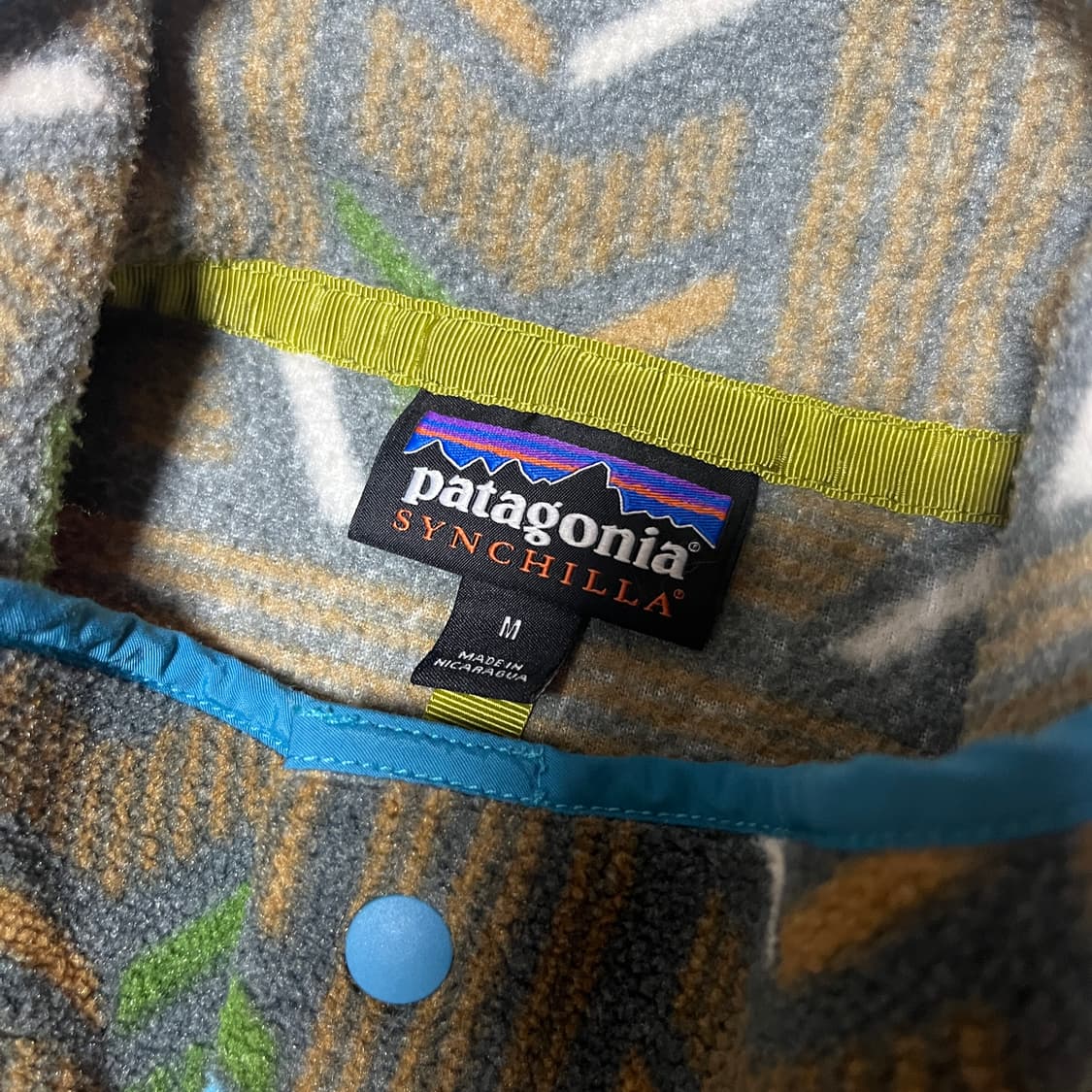 파타고니아 신칠라 아즈텍 패턴 스냅티 M 상품이미지4
