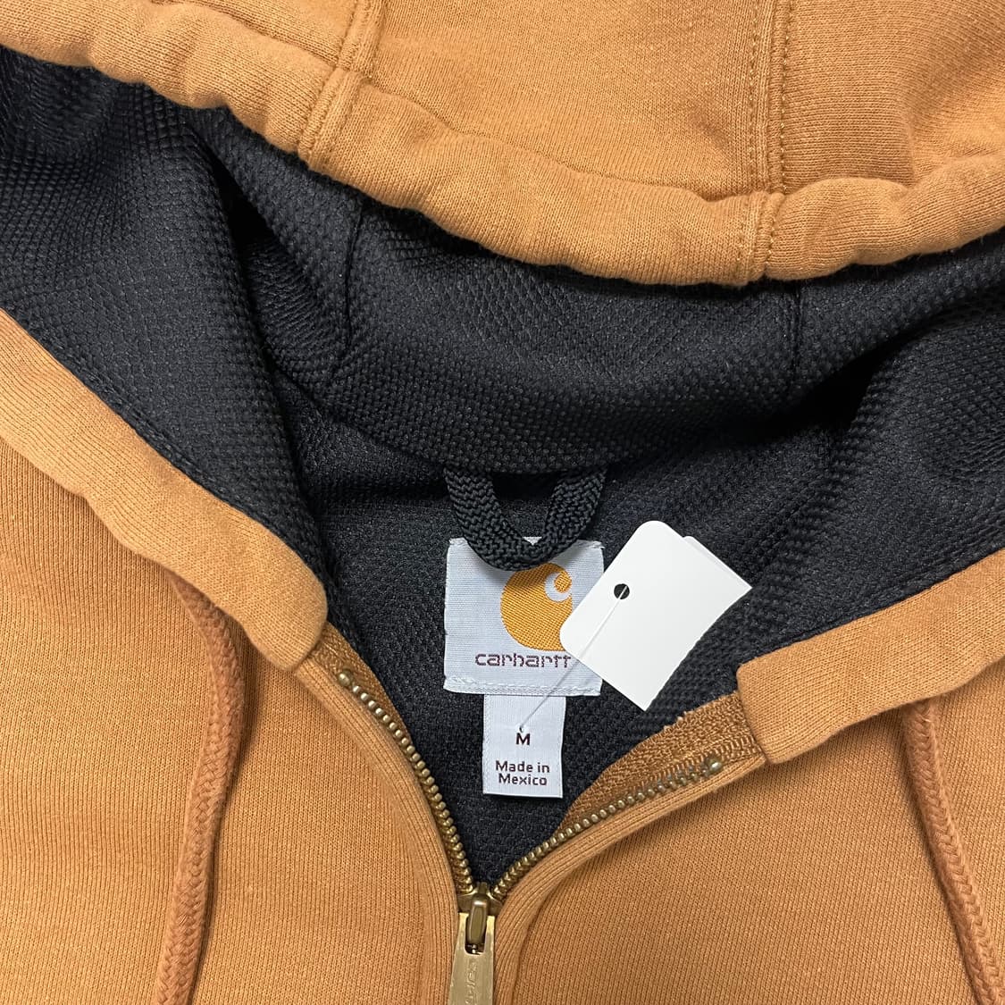 Carhartt camel brown thermal zip-up hood 상품이미지7