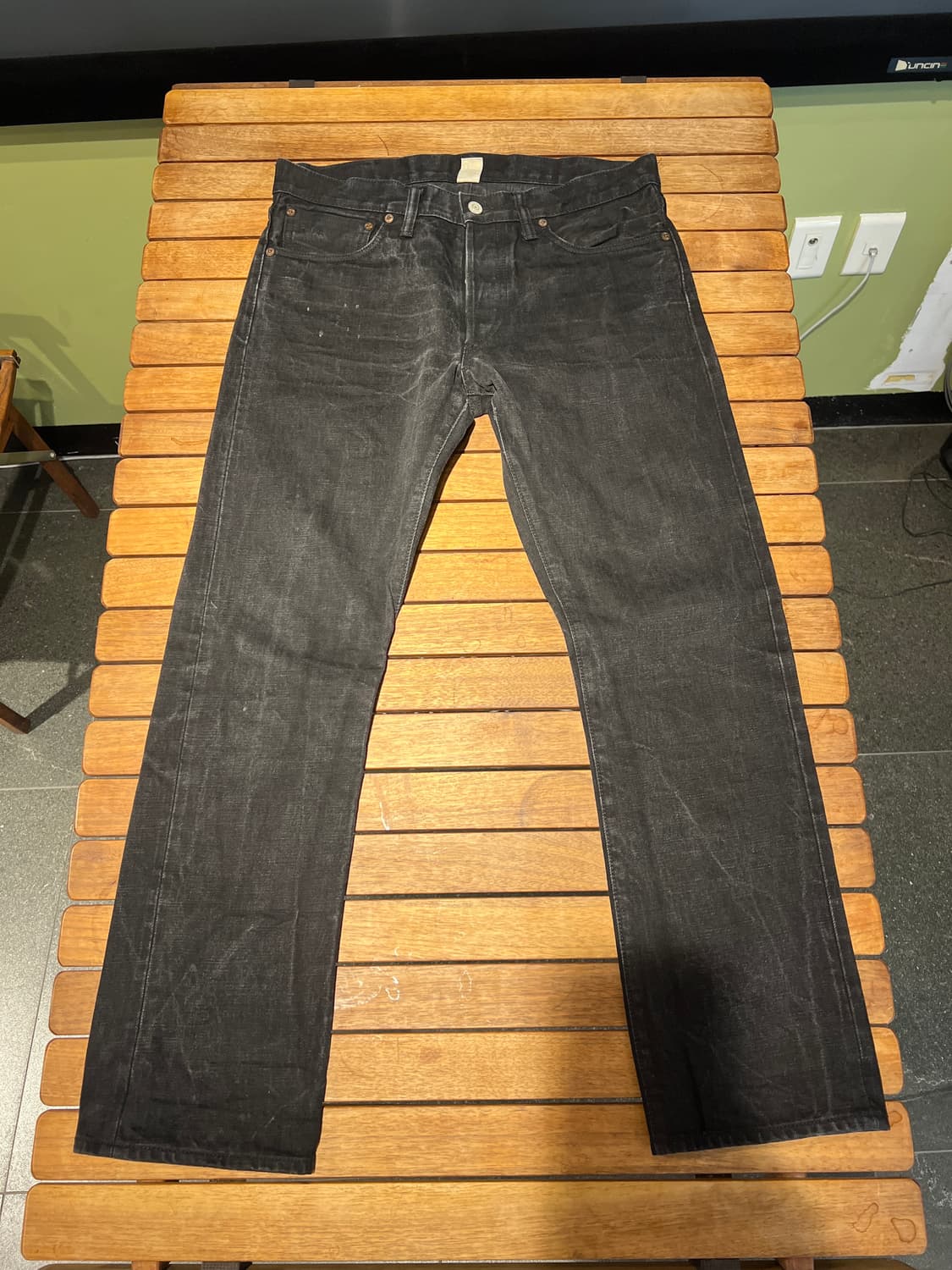 RRL 블랙 셀비지 슬림핏 데님 팬츠 상품이미지1