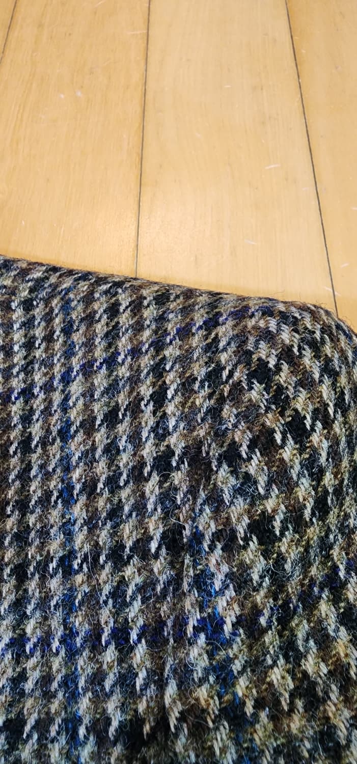 브라운 체크 모직자켓 M 상품이미지7