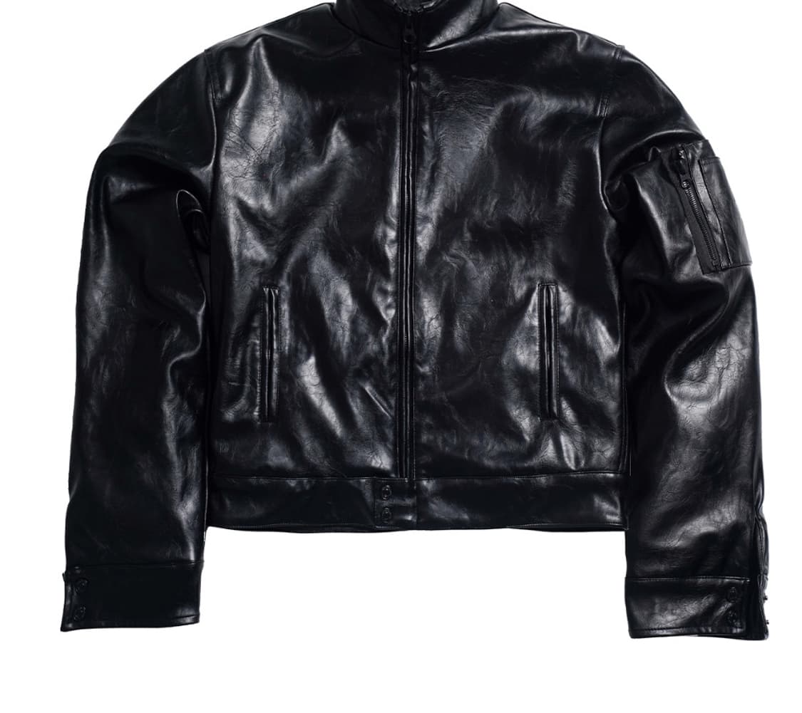 Printed Quilted Leather Jacket 상품이미지3