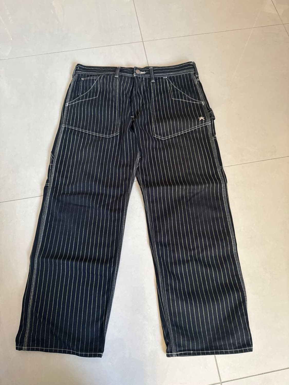 STRIPE WORK PANTS 스트라이프 작업 바지 상품이미지1