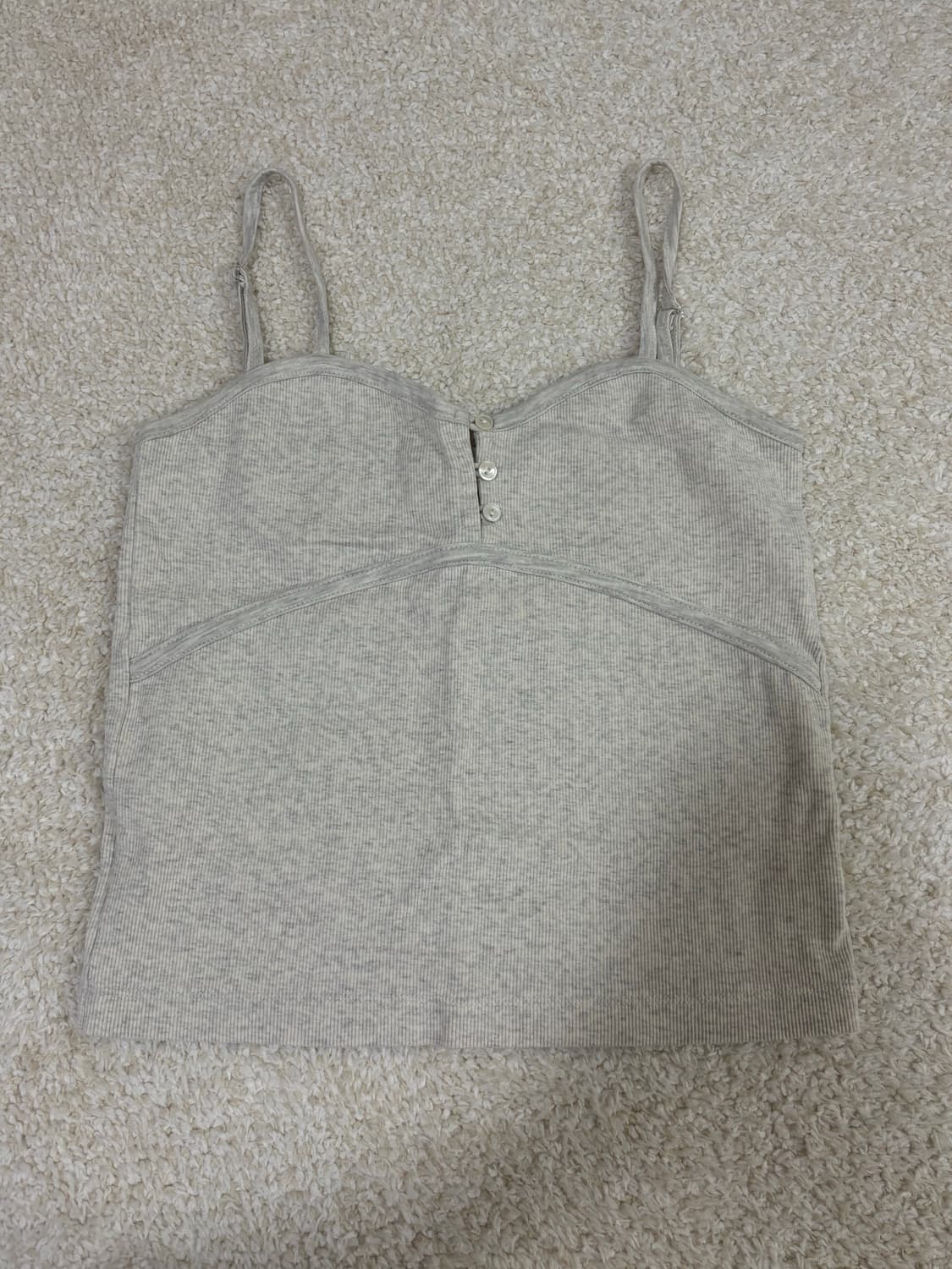 [헤더먼트] 버튼 나시 캐미솔 (오트밀 멜란지 / Free) 상품이미지5