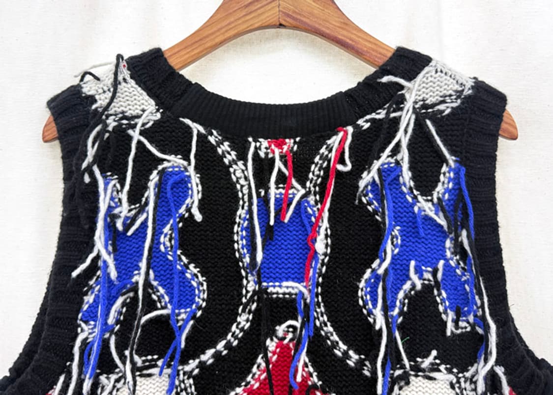 찰스 제프리 러버보이 프레이드 니트 베스트 상품이미지6