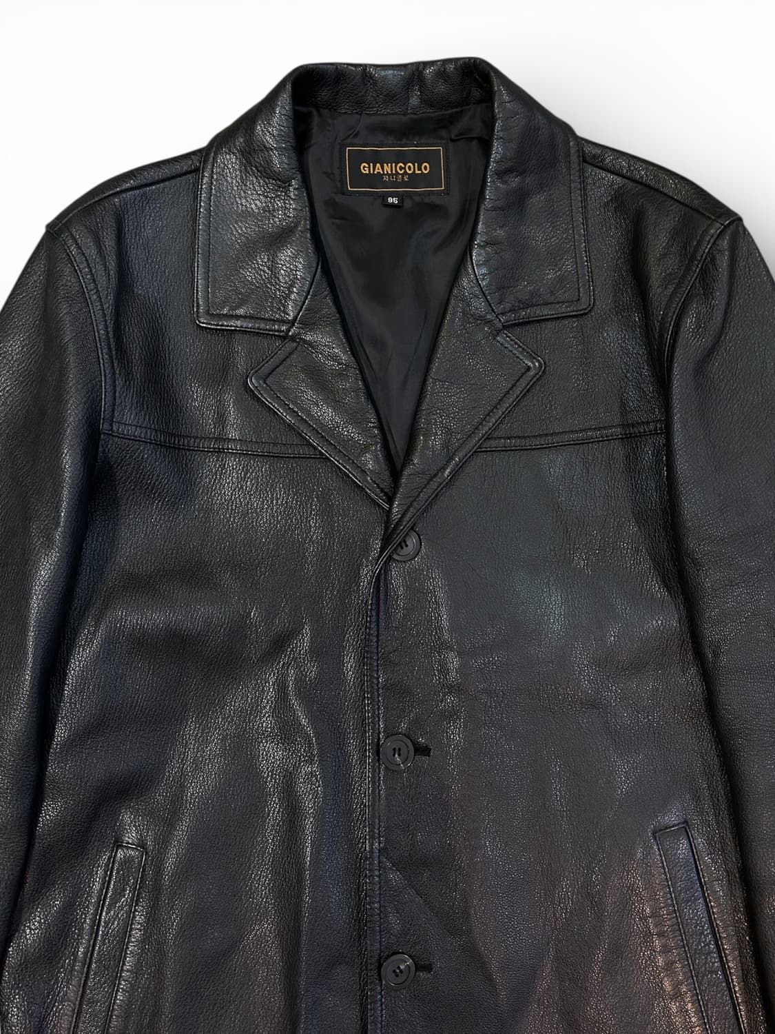 Vintage Leather Car Coat 상품이미지4