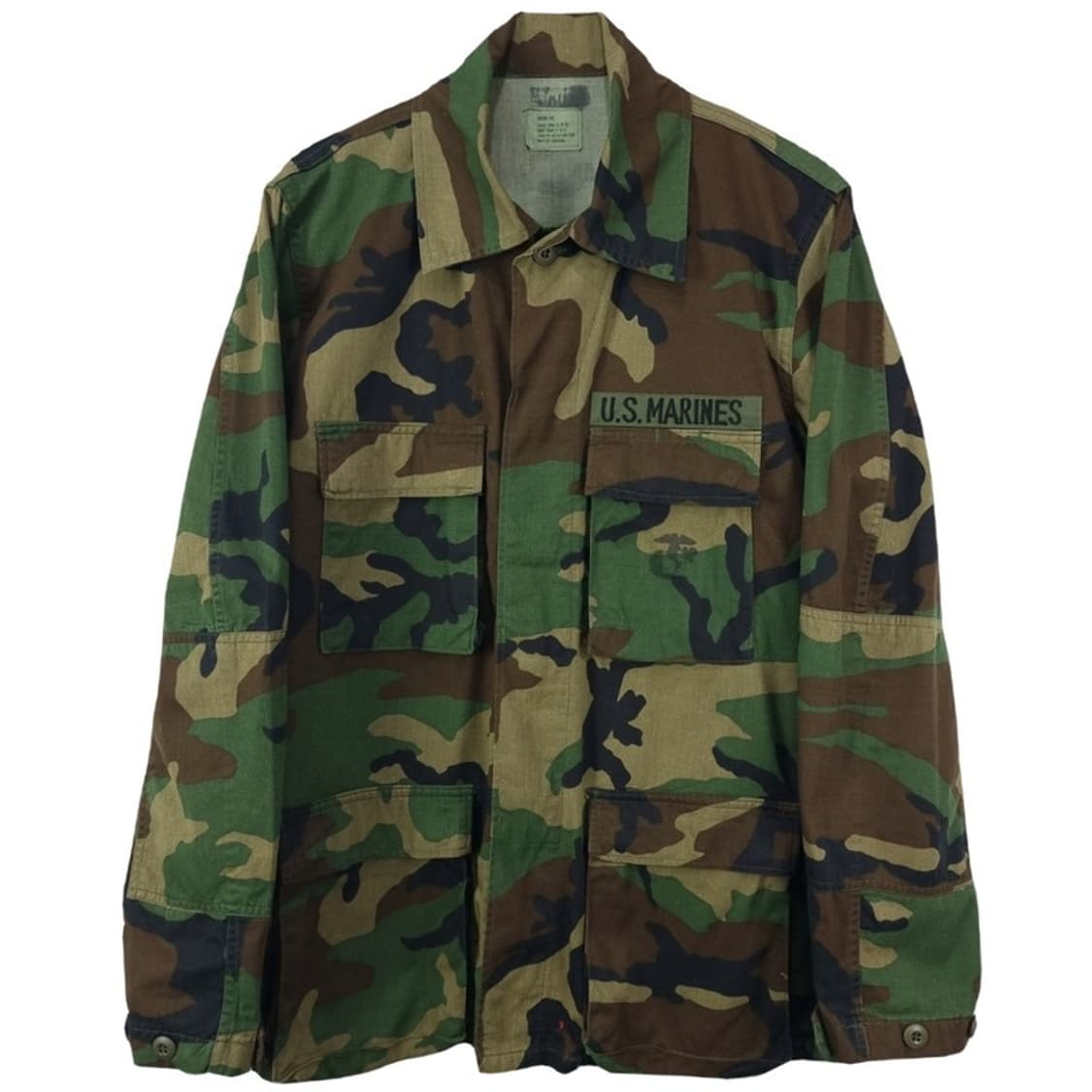 [미군빈티지]80'S U.S 마린 우드랜드 카모 BDU 자켓 M19379 상품이미지2