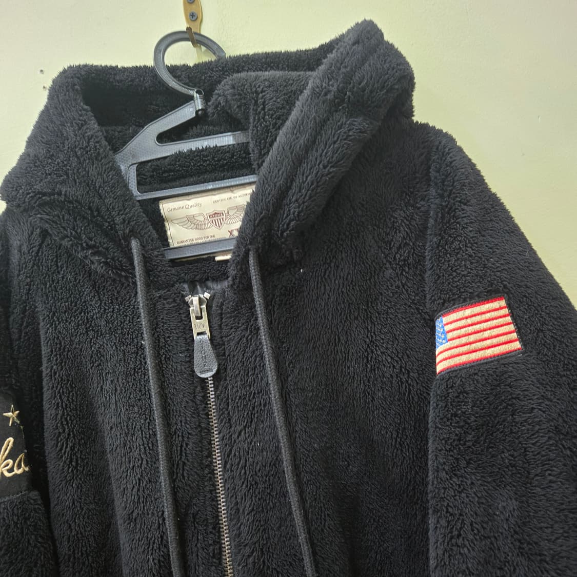 엑스톤즈 블랙 플리스 후드 집업 XL 상품이미지2