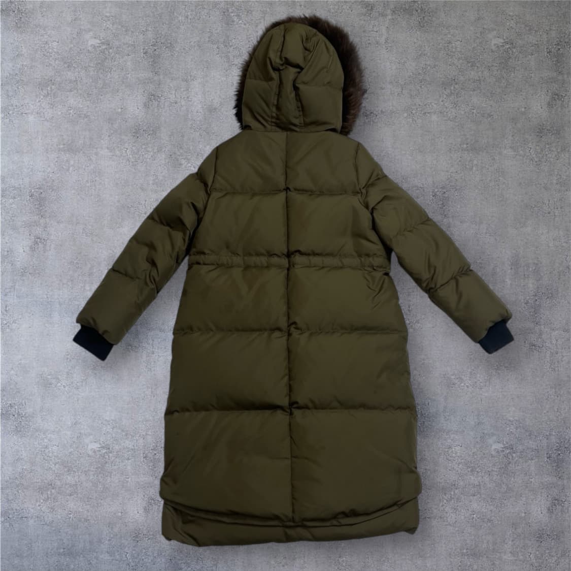 질스튜어트 JILLSTUART 카키 라쿤퍼 후드 롱패딩 85 상품이미지8