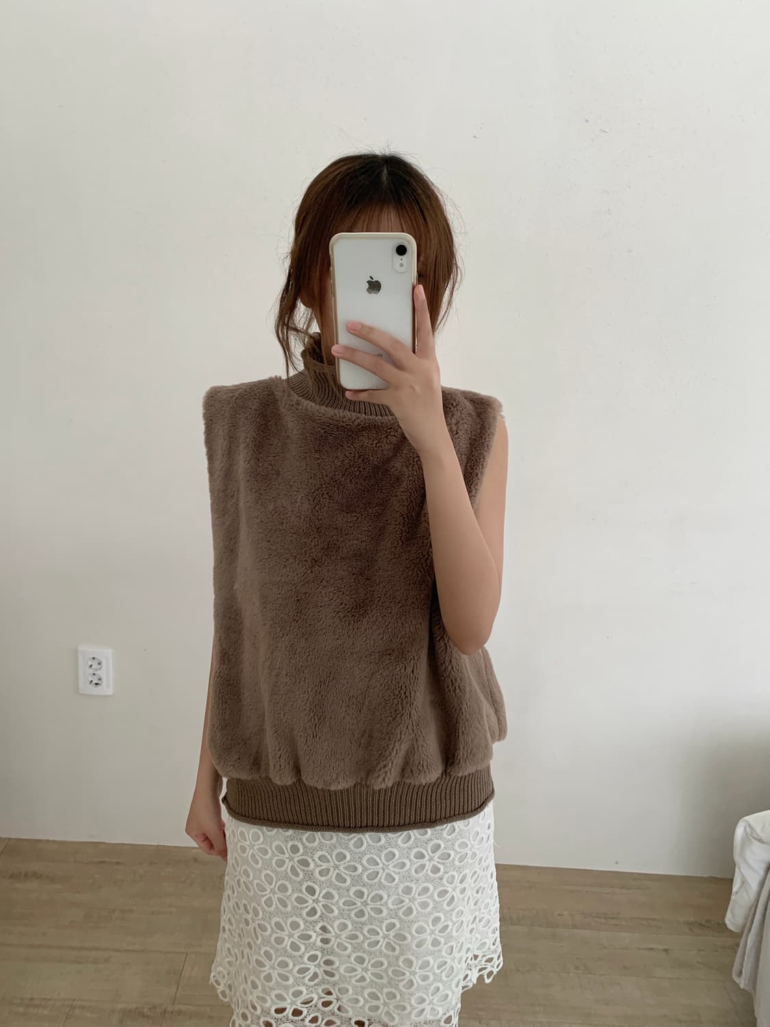 라떼갸루 코코아 퍼 조끼 퍼베스트 상품이미지1