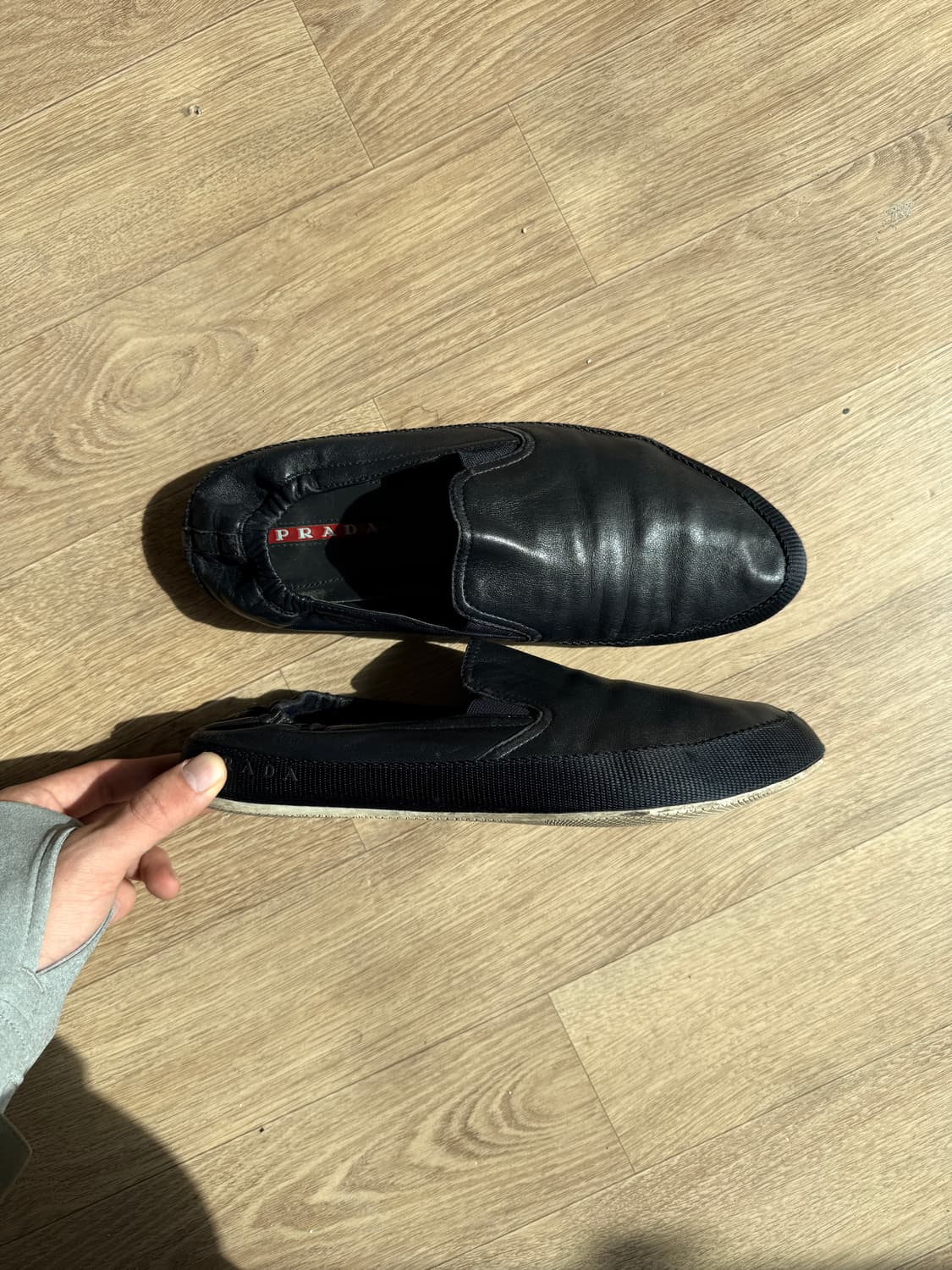 Leather Slip-on Navy 상품이미지2