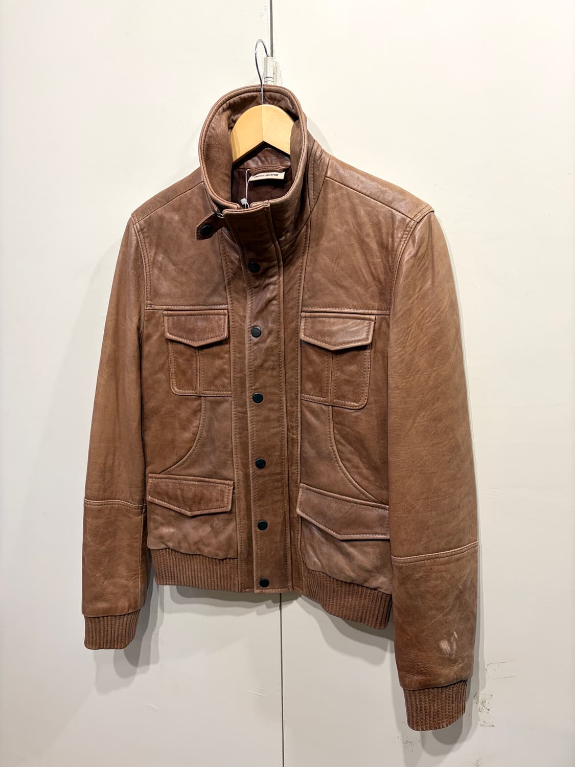 00's DKNY 램스킨 레더 자켓 상품이미지3