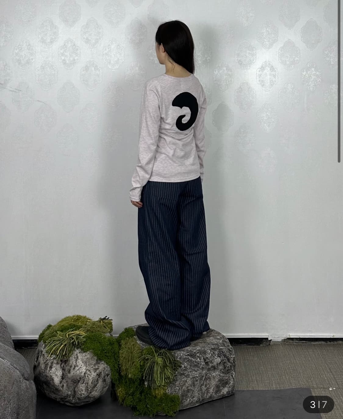 탄산마그네슘 혼 아플리케 롱슬리브 (라이트핑크) 상품이미지3
