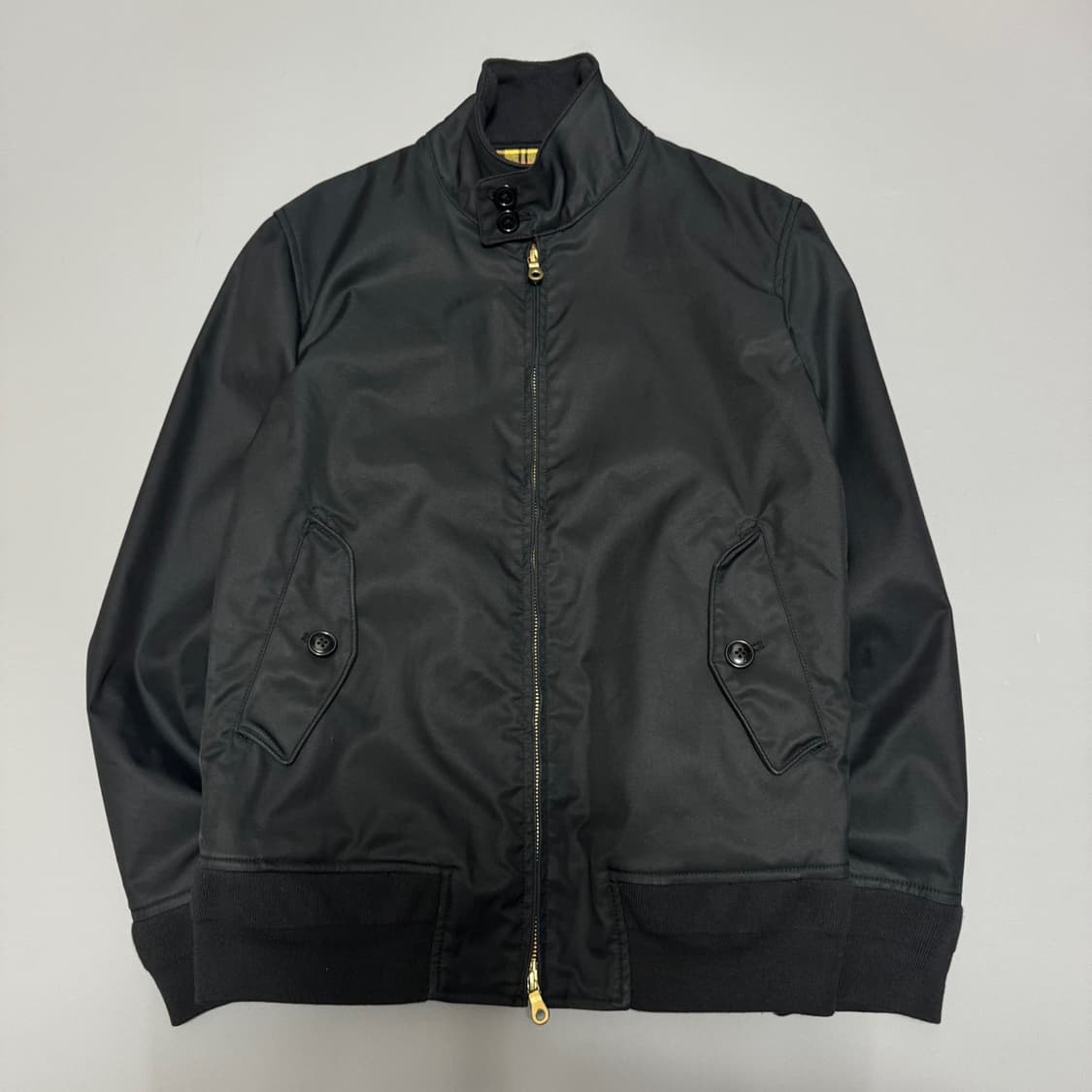 빔즈(BEAMS) 블랙컬러 트윌 코튼 집업 헤링턴 자켓 상품이미지6