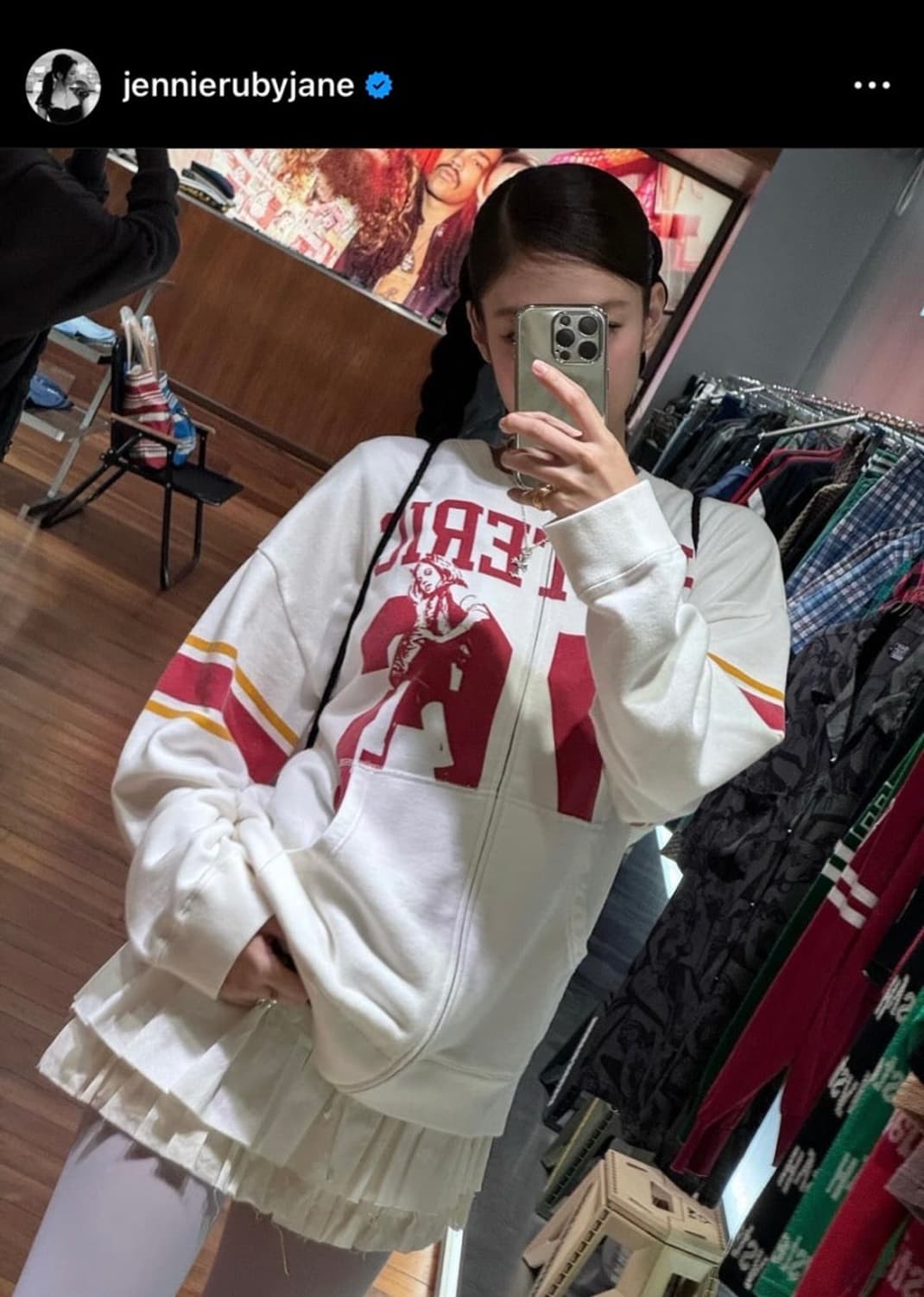 히스테릭글래머 76 집업 점퍼 화이트 상품이미지2