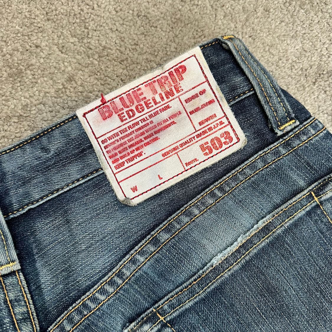 에드윈503 블루트립 레귤러 스트레이트핏 데님 팬츠(29) 상품이미지7