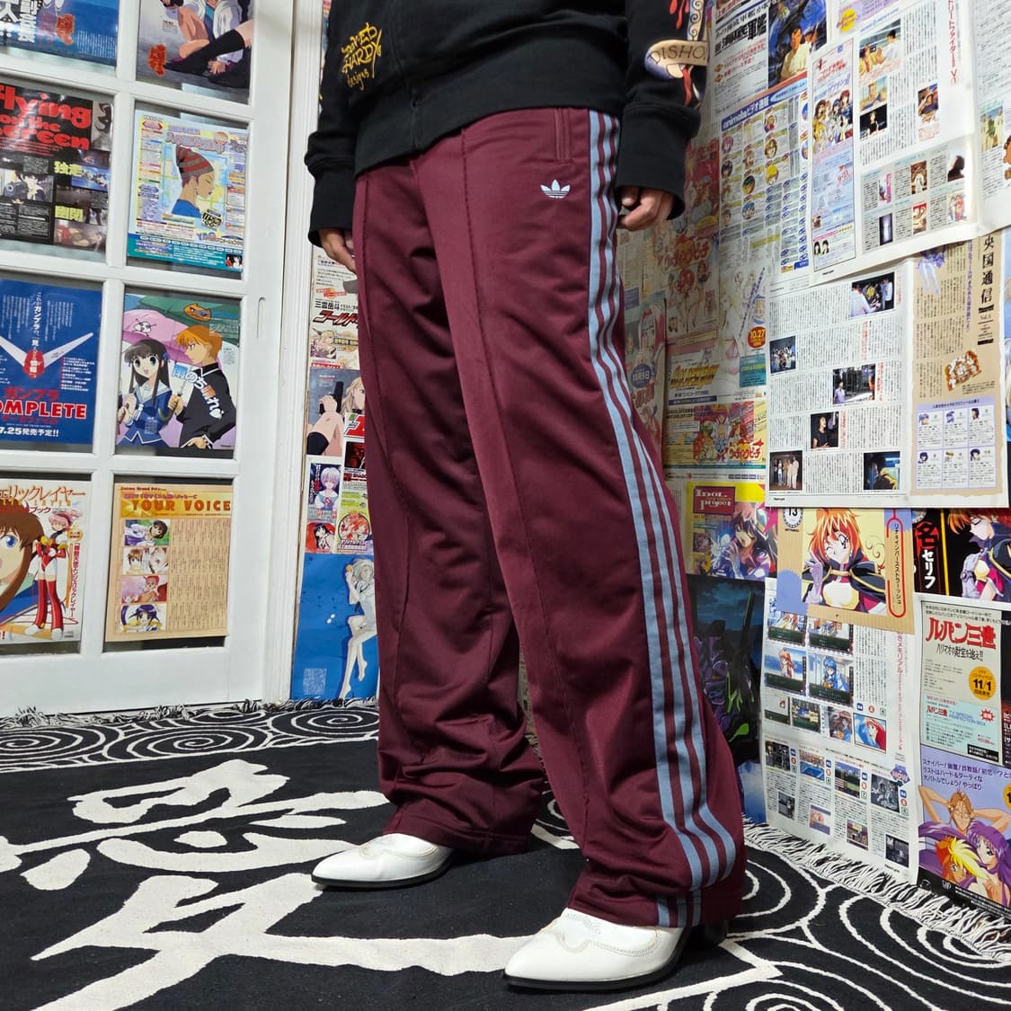 아디다스 파이어버드 BB 트랙 팬츠 마룬 버건디 상품이미지1