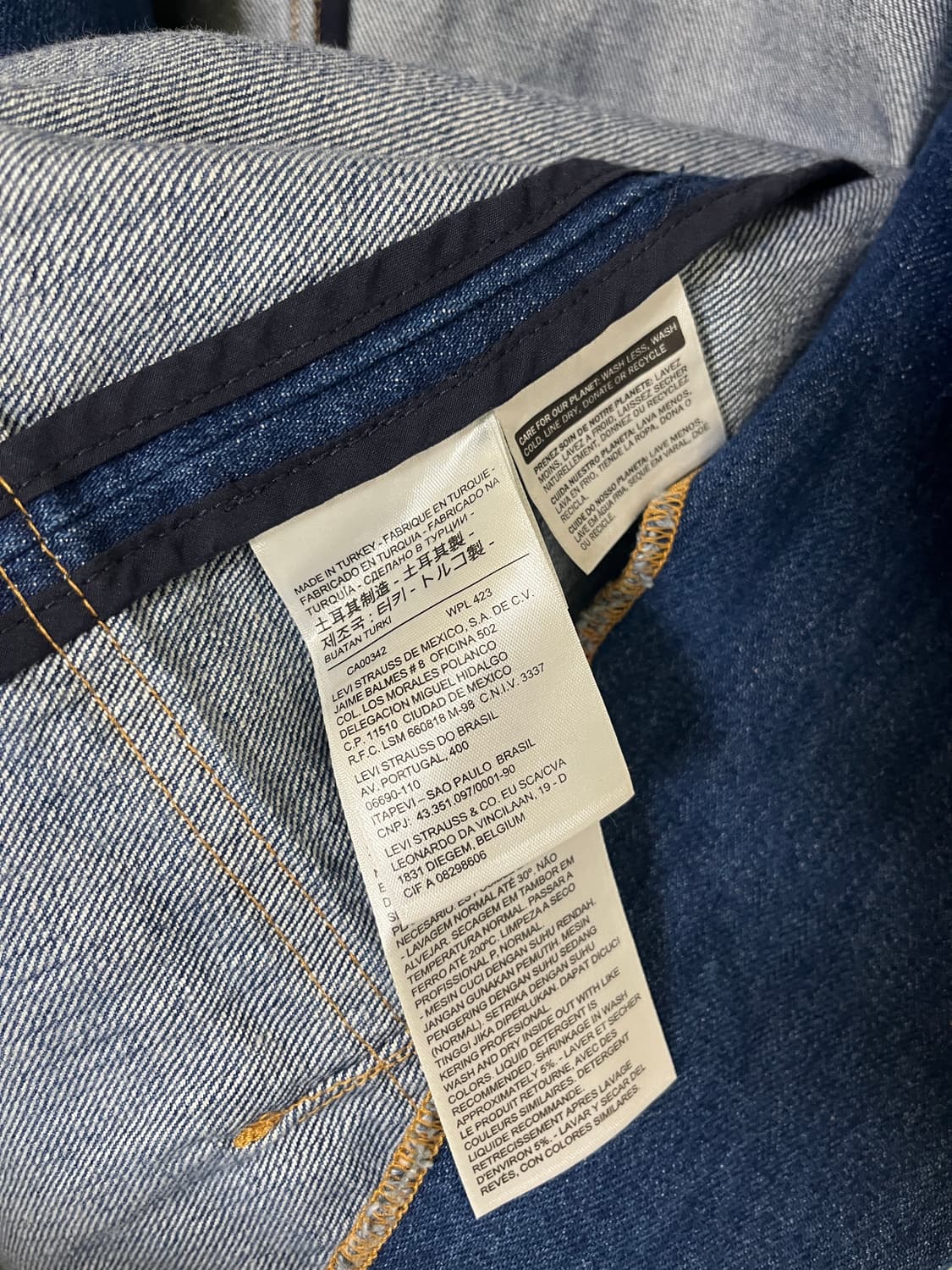 리바이스빈티지클로딩 LVC 2018 오렌지탭 콘밀 데님자켓 L 42 상품이미지9