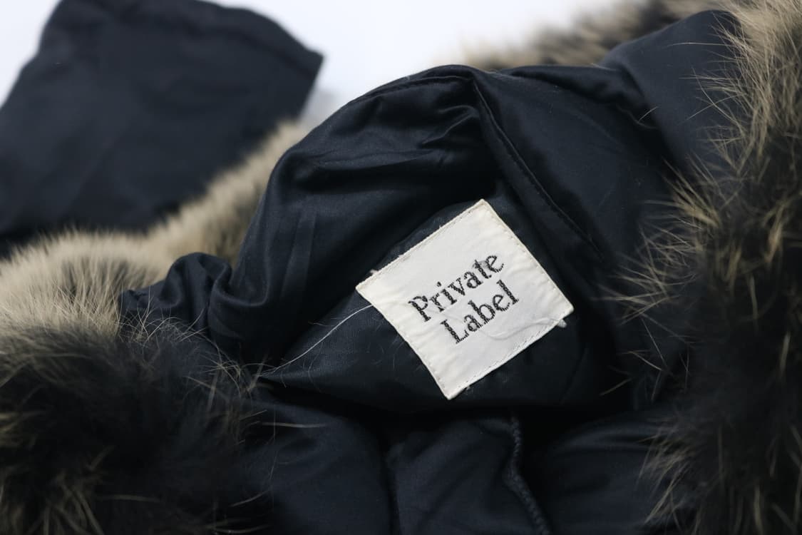 Private Label 프라이빗 라벨 리본 포켓 퍼 후드 구스다운 패딩 상품이미지9