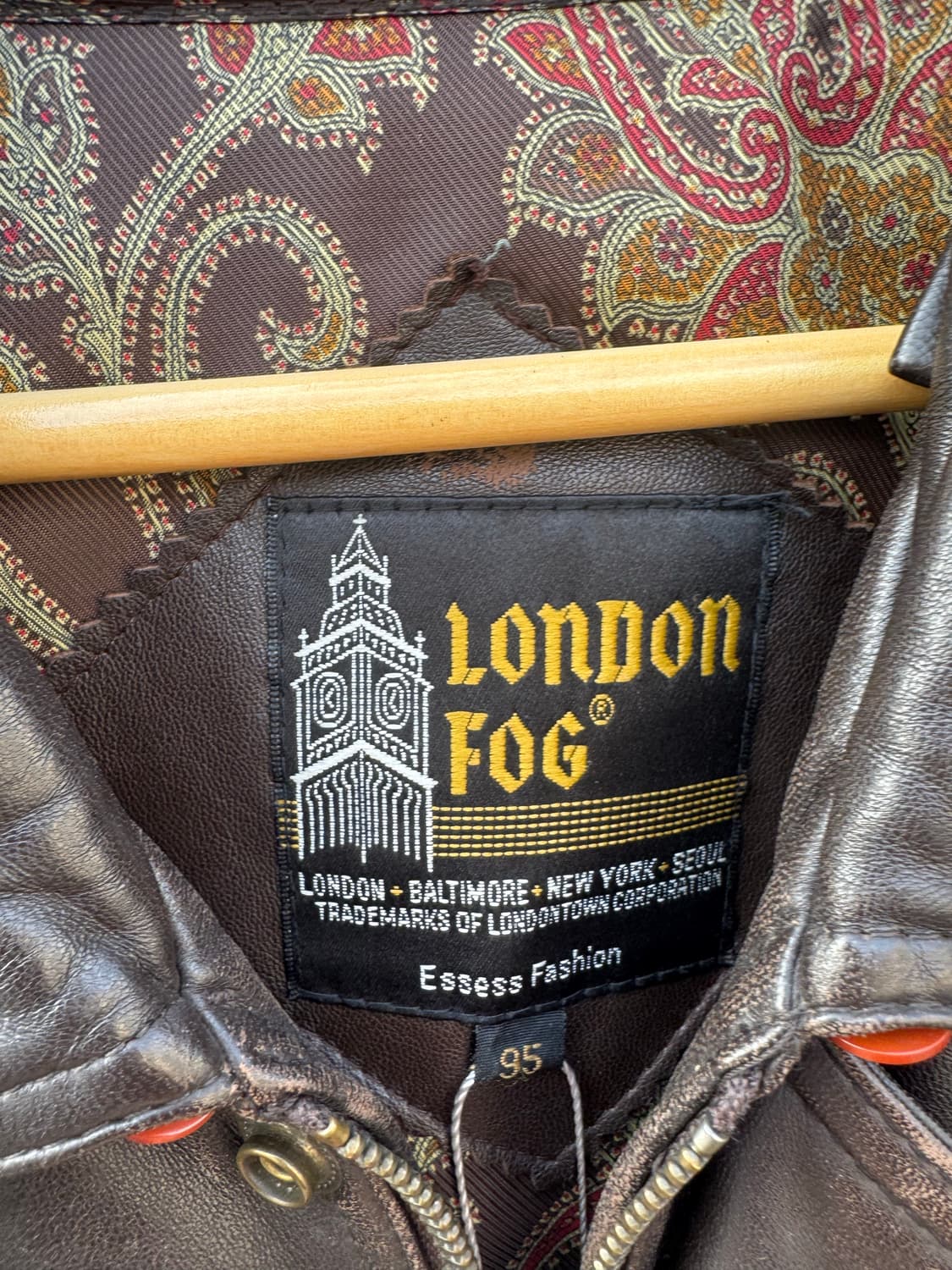 90s 런던포그 빈티지 국내생산 양가죽 레더 가죽 자켓 상품이미지5