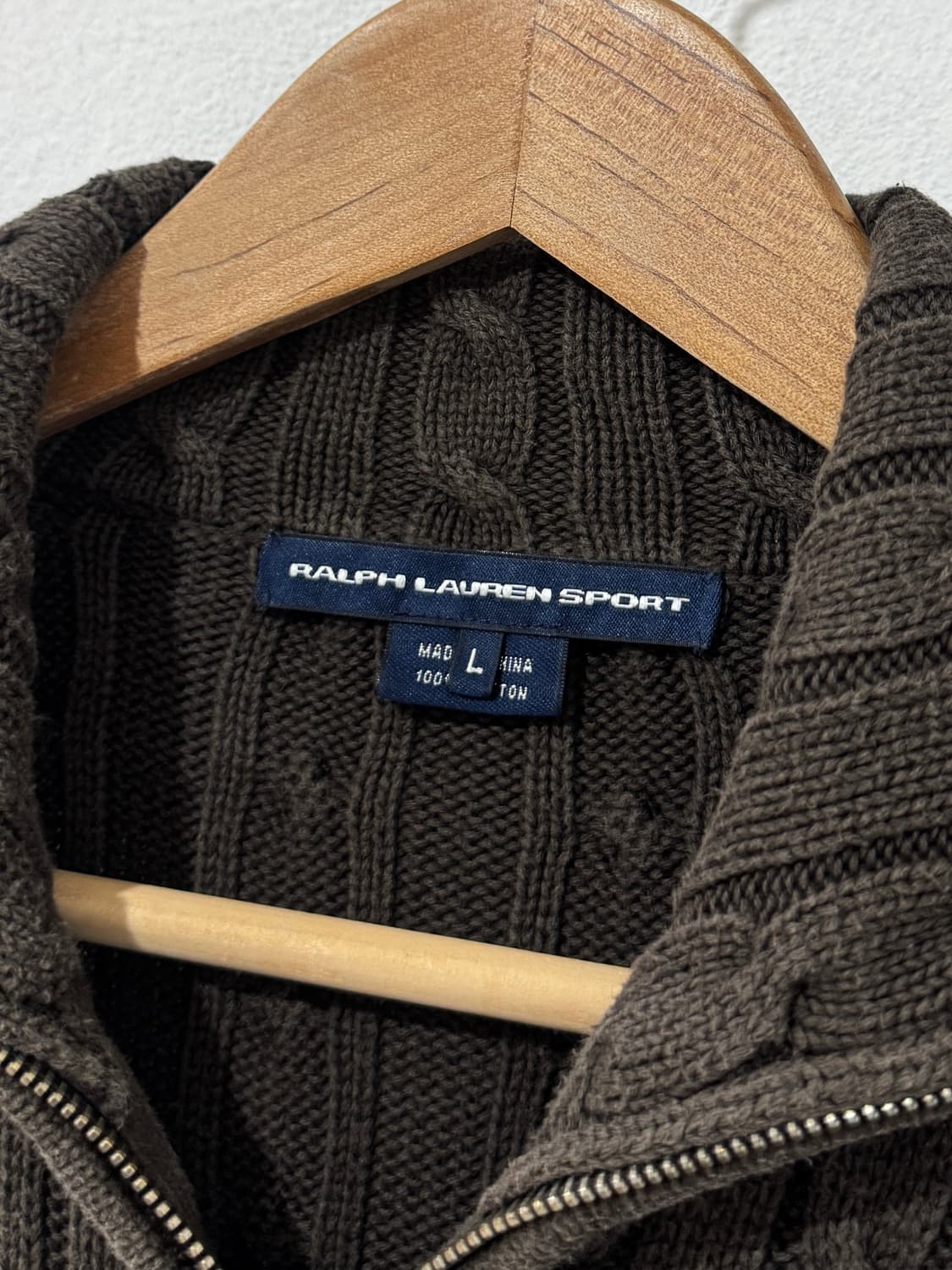 폴로 브라운 니트 세라 집업 상품이미지5