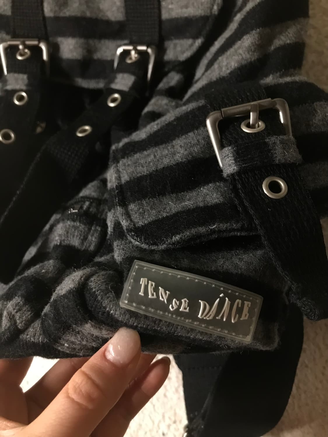 텐스댄스 파히섬 울 스트라이프 백팩 블랙 상품이미지4