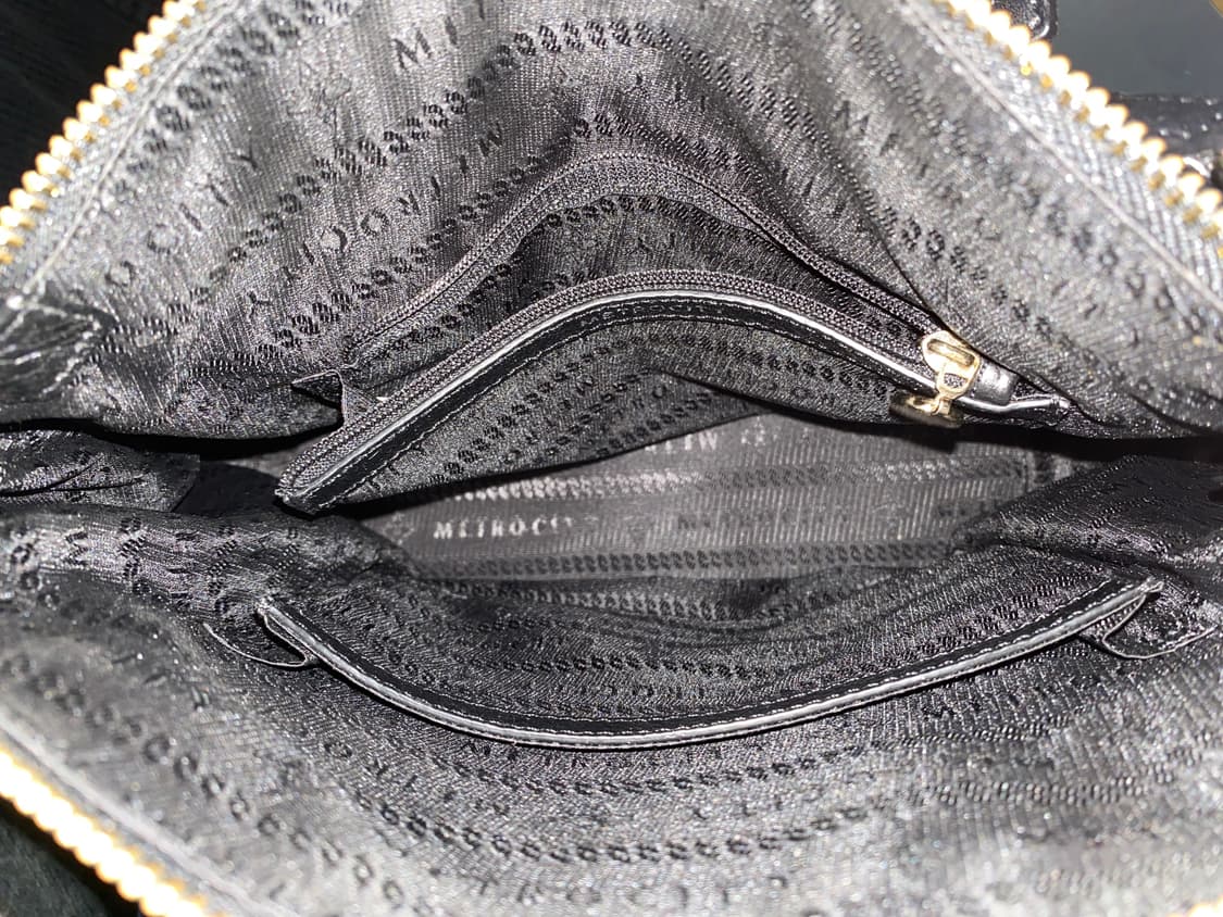 메트로시티 블랙 패턴 가방 고 상품이미지4