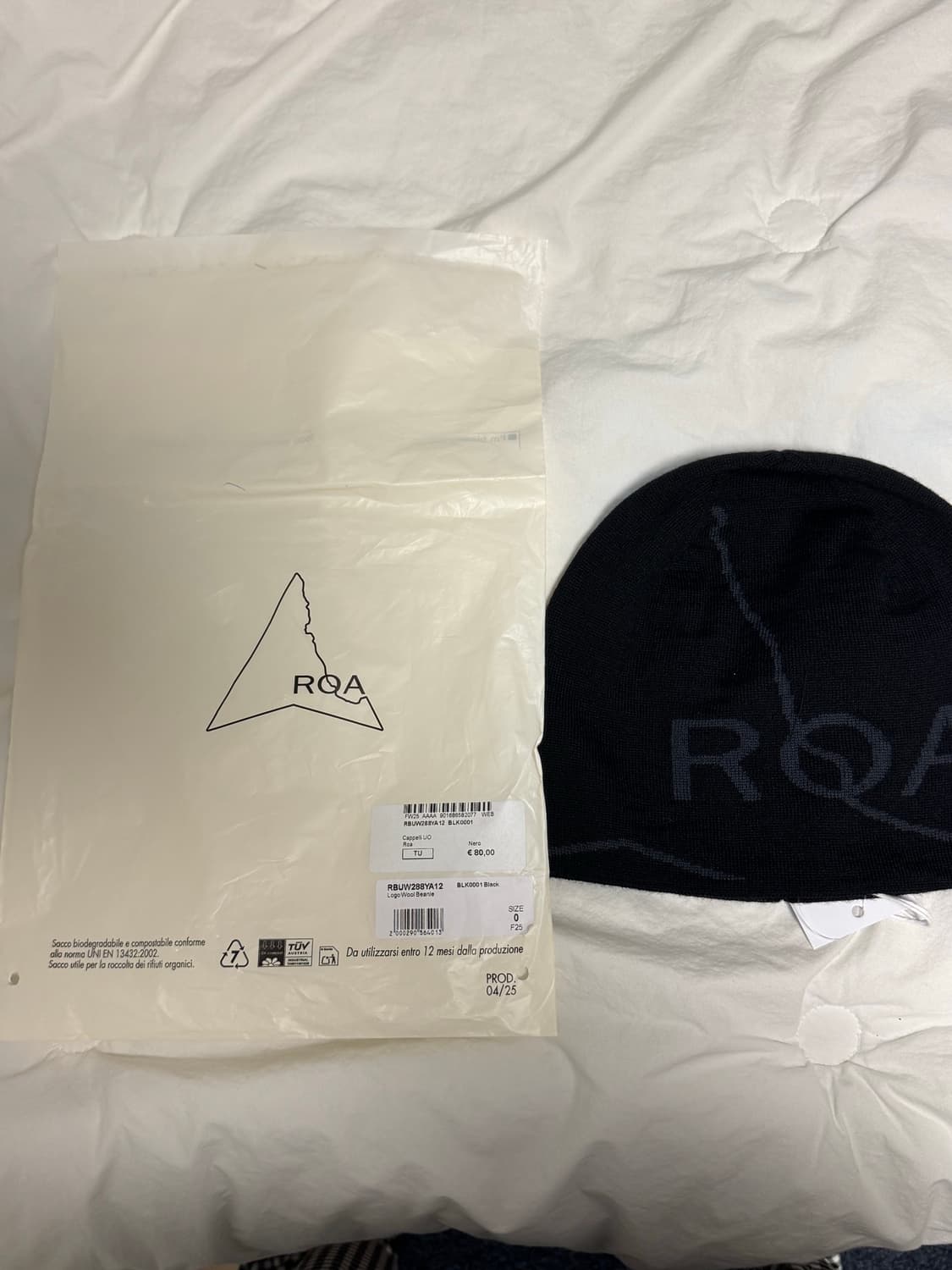 ROA 로아 블랙 로고 비니 새상품 상품이미지4