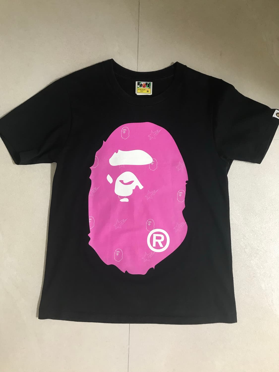 bape 베이프 반팔티셔츠 빅에이프 크리스탈 블랙  상품이미지1
