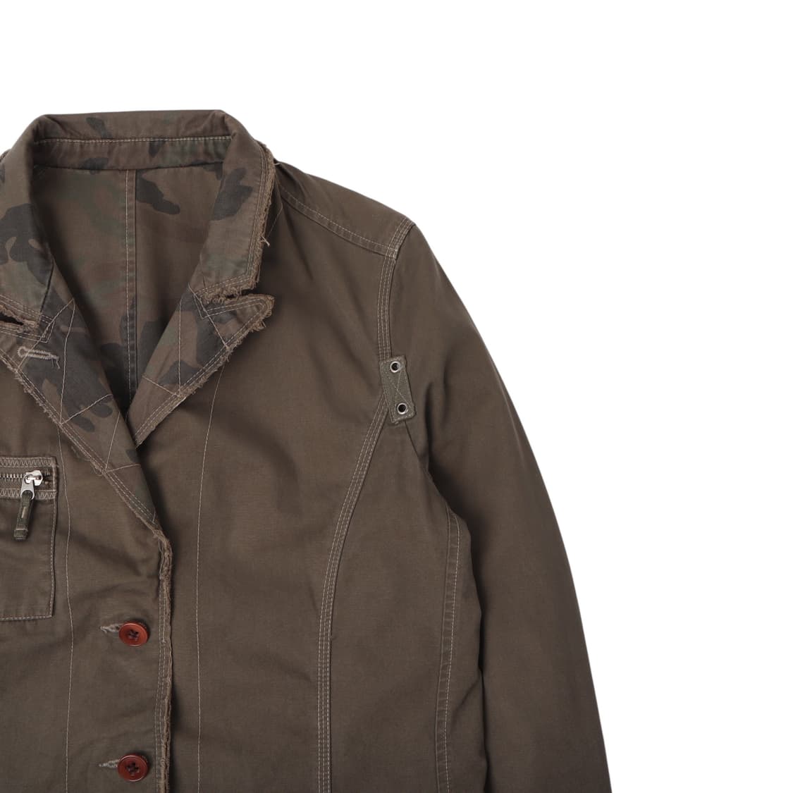 트리플 파이브 소울 리버시블 카모 바이커 자켓 상품이미지4