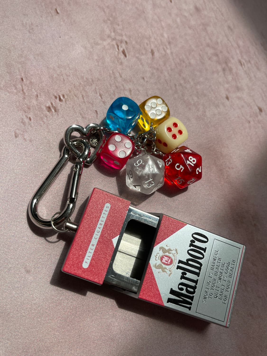 말보로레드 키링 셋 Marlboro Case & Dice Keyring 상품이미지1