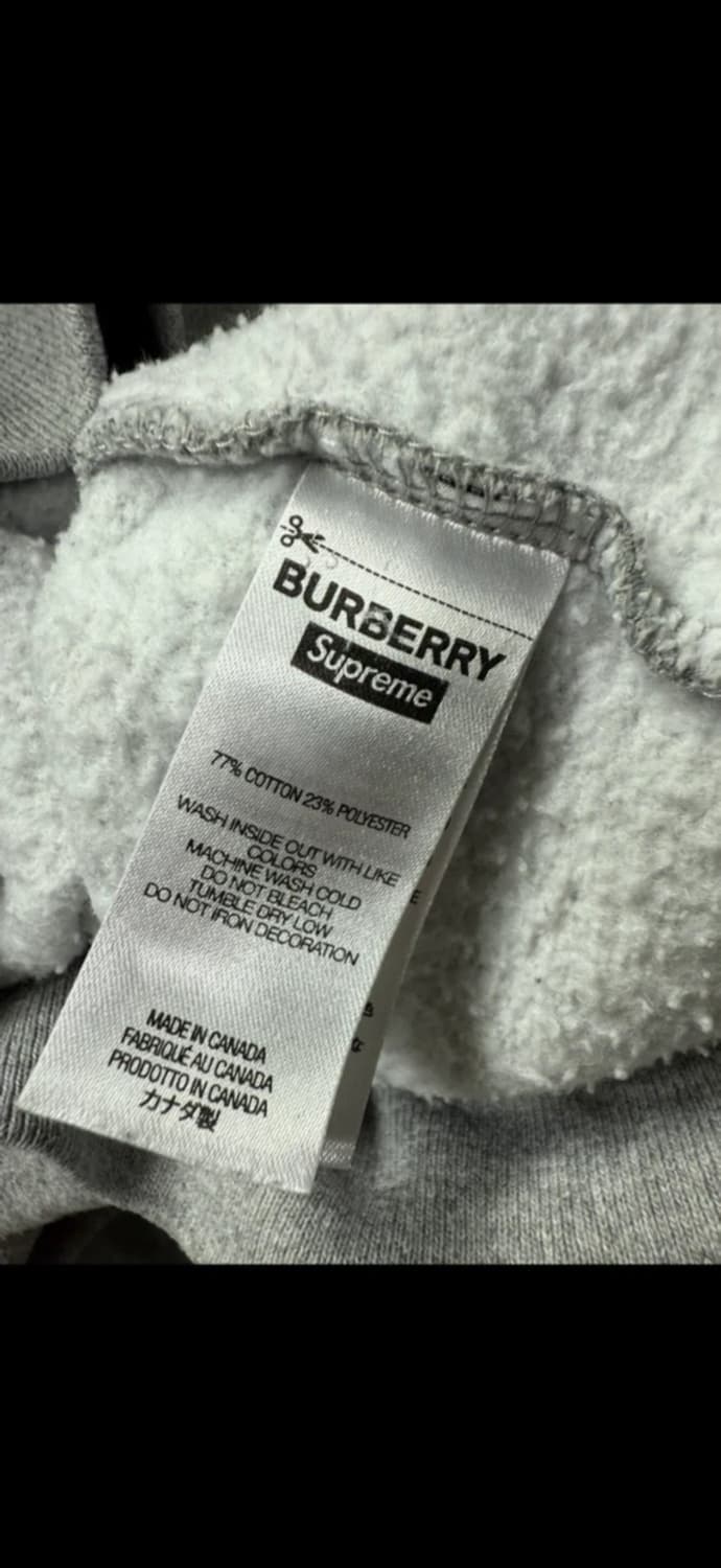 슈프림 버버리 후드 크림 구매 정품 L 사이즈 상품이미지3