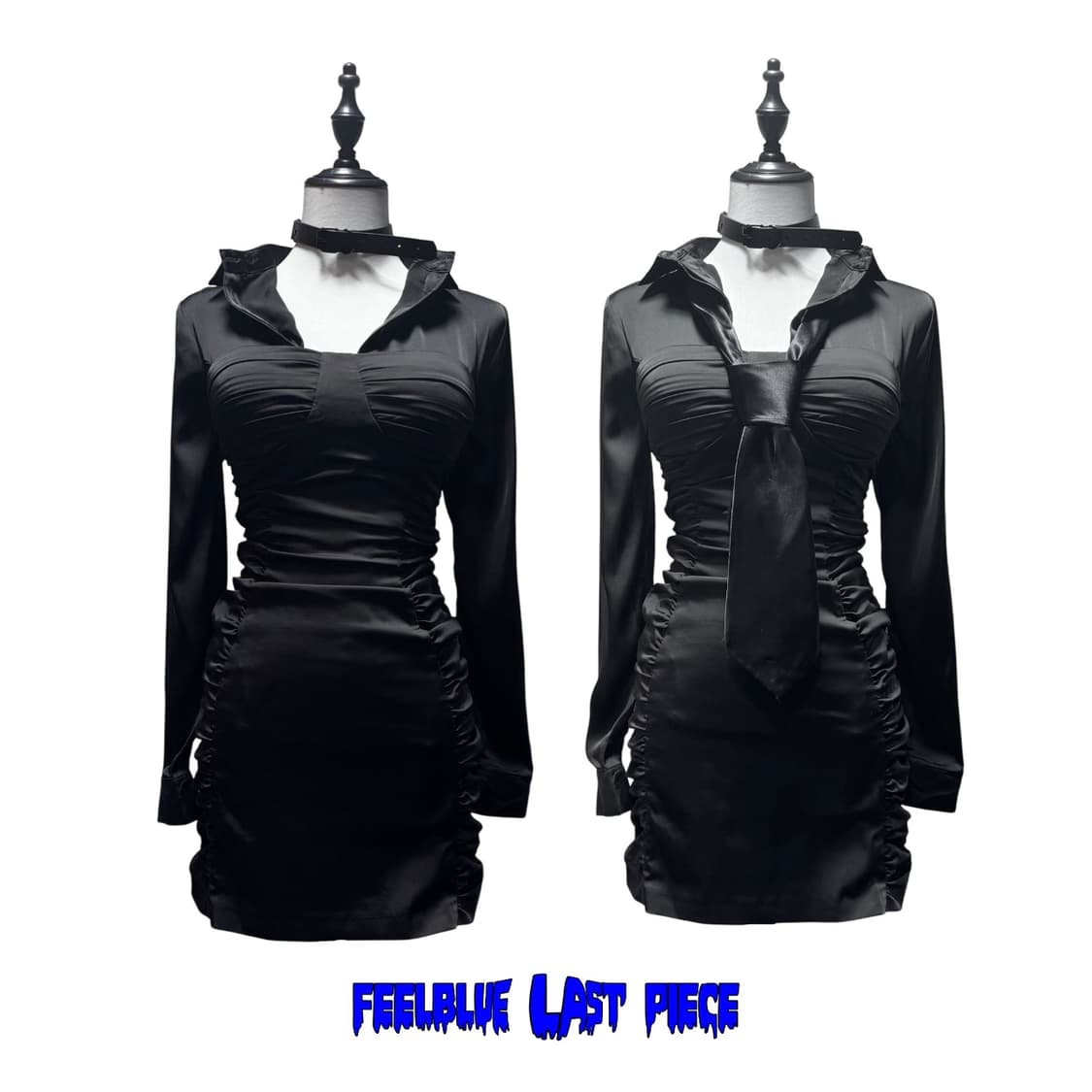 Shirred Satin Mini Tube Dress 상품이미지4