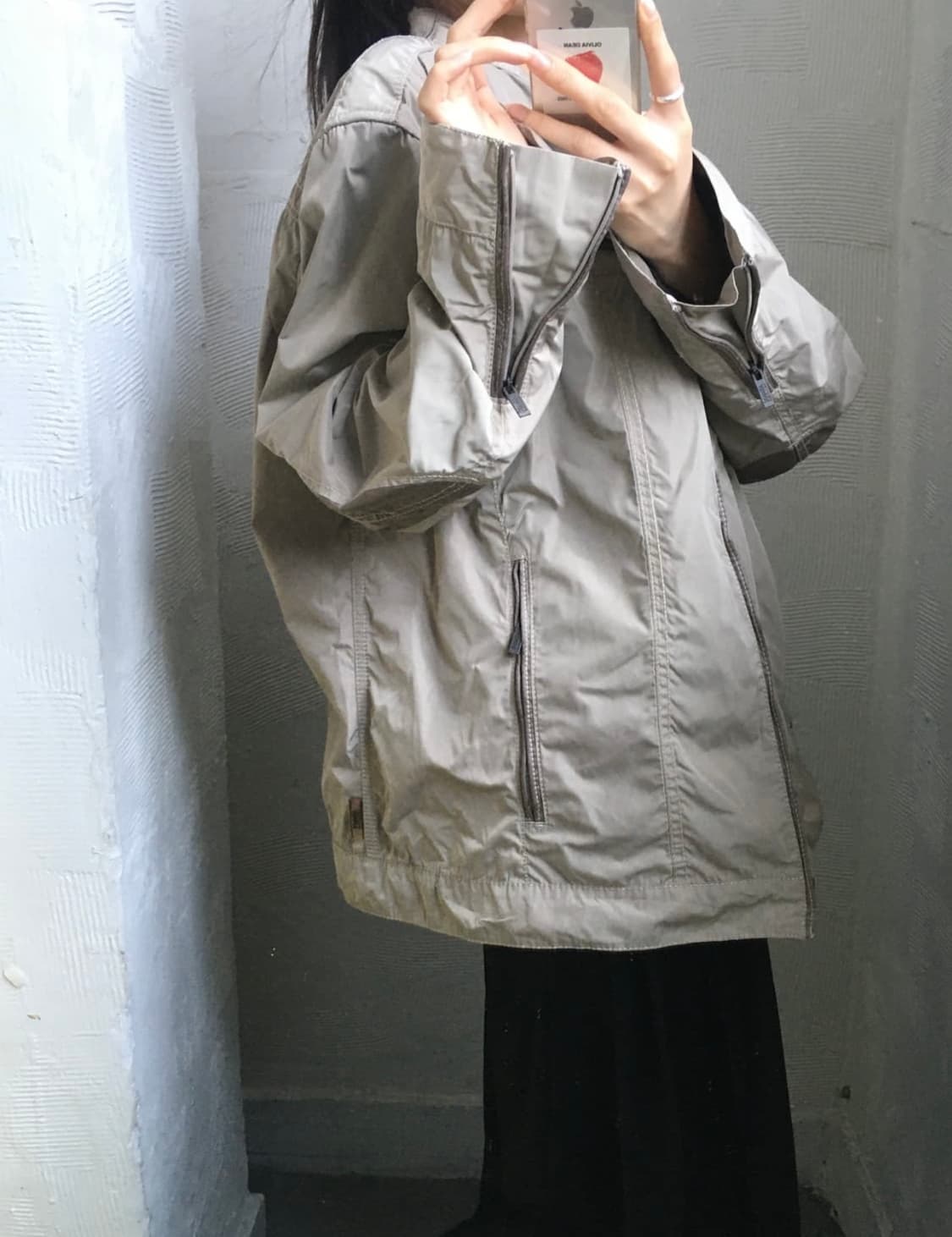 Armani Collezioni 아르마니 꼴레지오니 베이지 바이커 자켓 상품이미지2