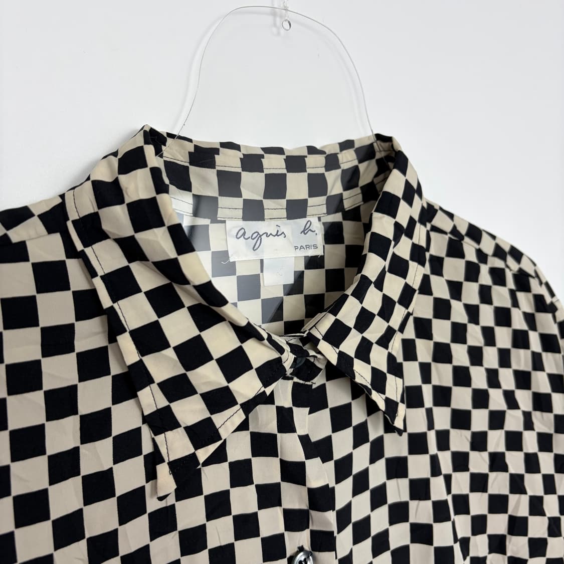 아네스베 체크 패턴 셔츠 상품이미지2