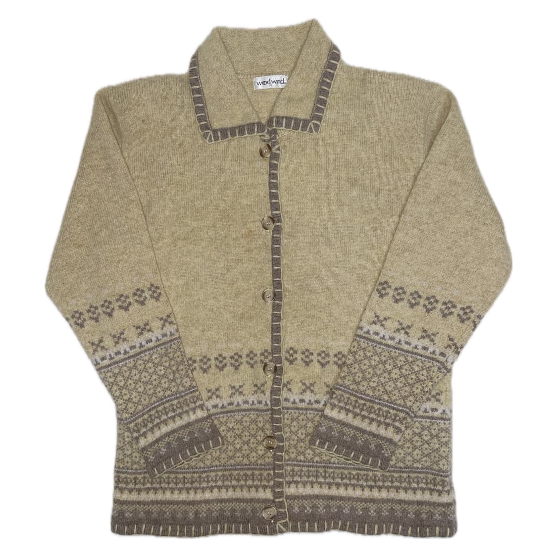 Japanese vintage 양모 니트 가디건 상품이미지1