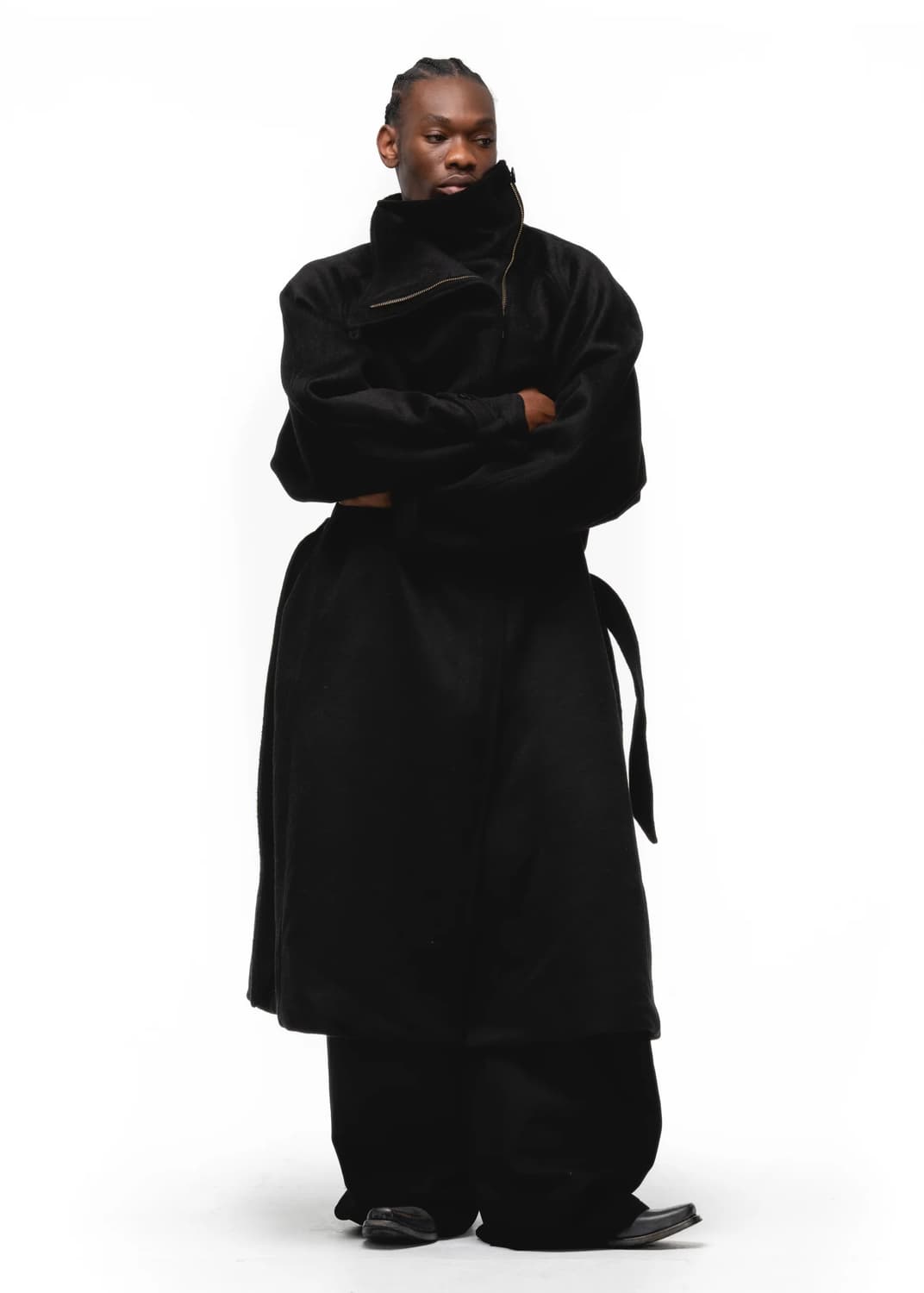Nofaith studios ASYMMETRICAL WOOL COAT  상품이미지1