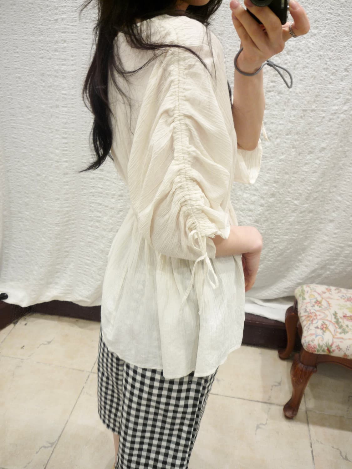 shirred lovely blouse 상품이미지1