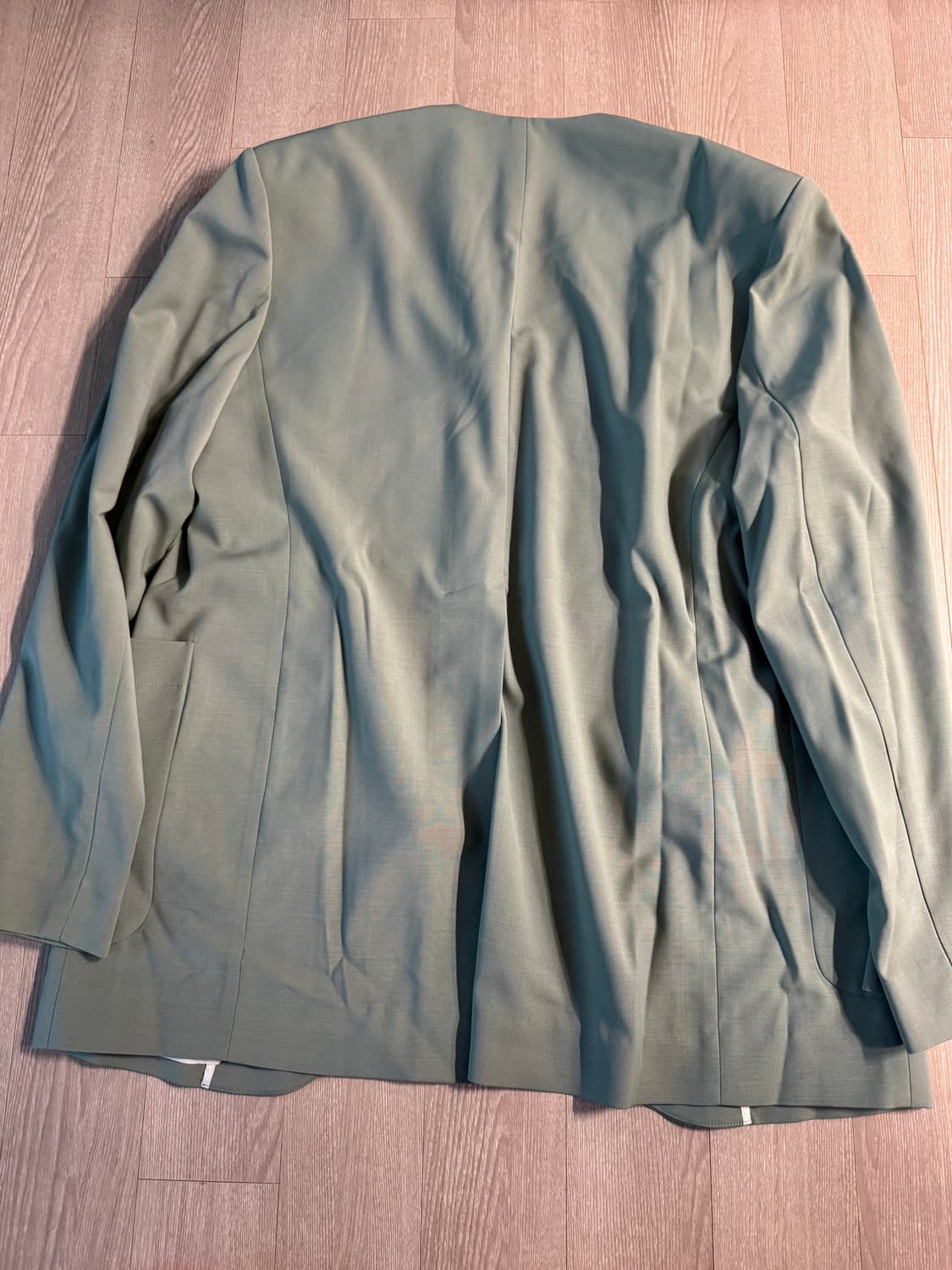 BLUR1.0 오버사이즈 노카라 재킷 민트 F 상품이미지2