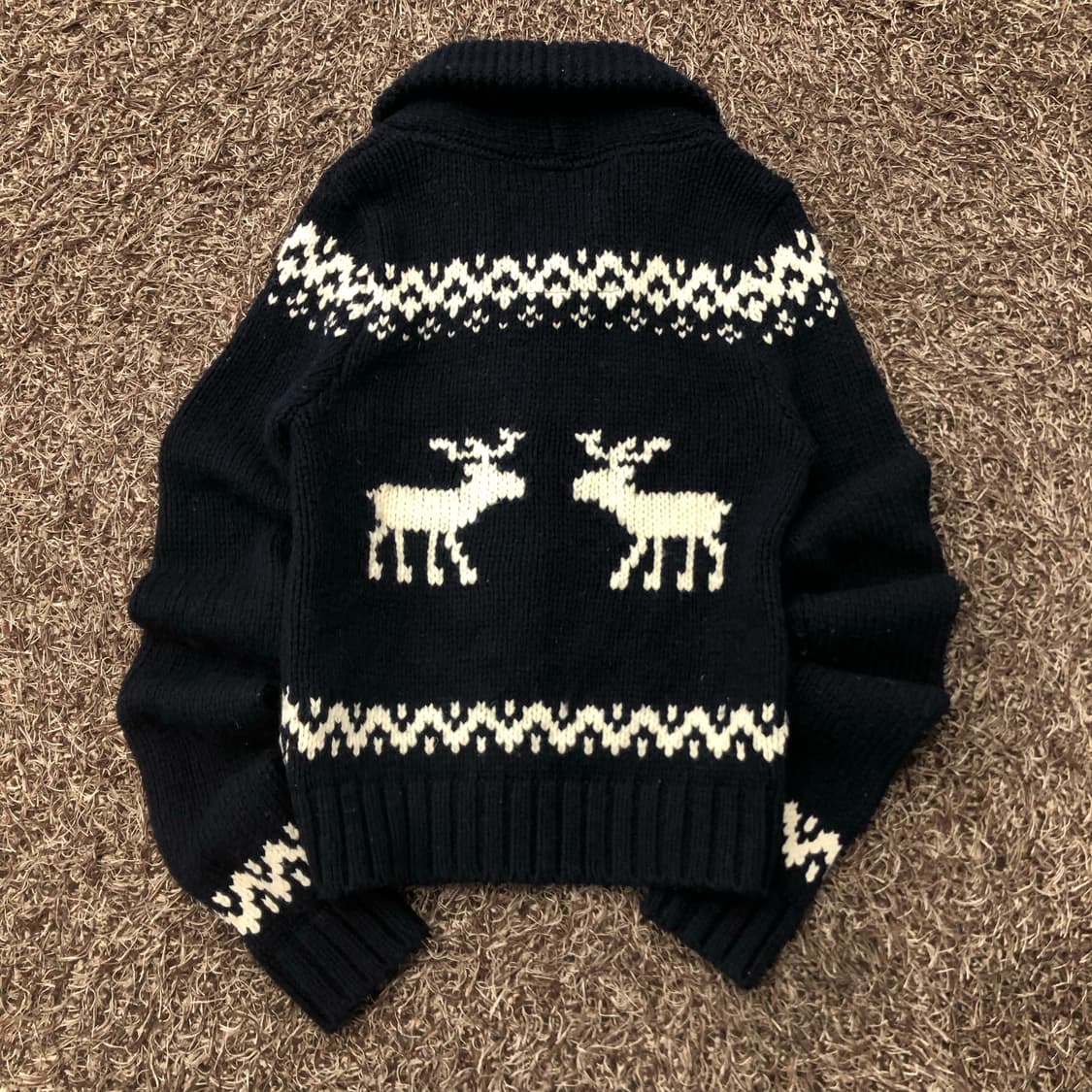 아베크롬비 사슴 하트 패턴 가디건 상품이미지4