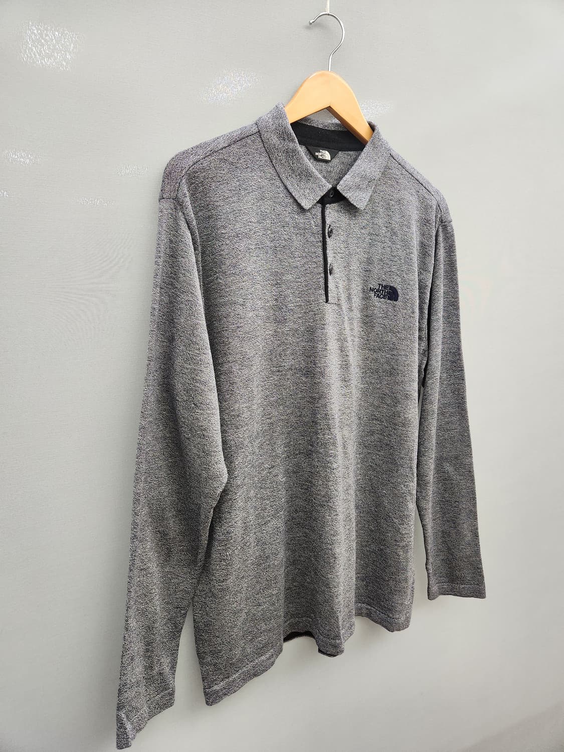 노스페이스 긴팔 카라티 그레이 상품이미지2