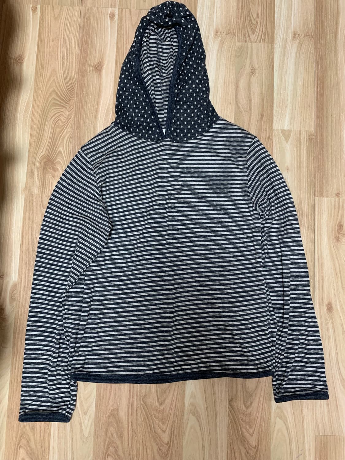 페스토 도트 스트라이프 후디 다크문 상품이미지3