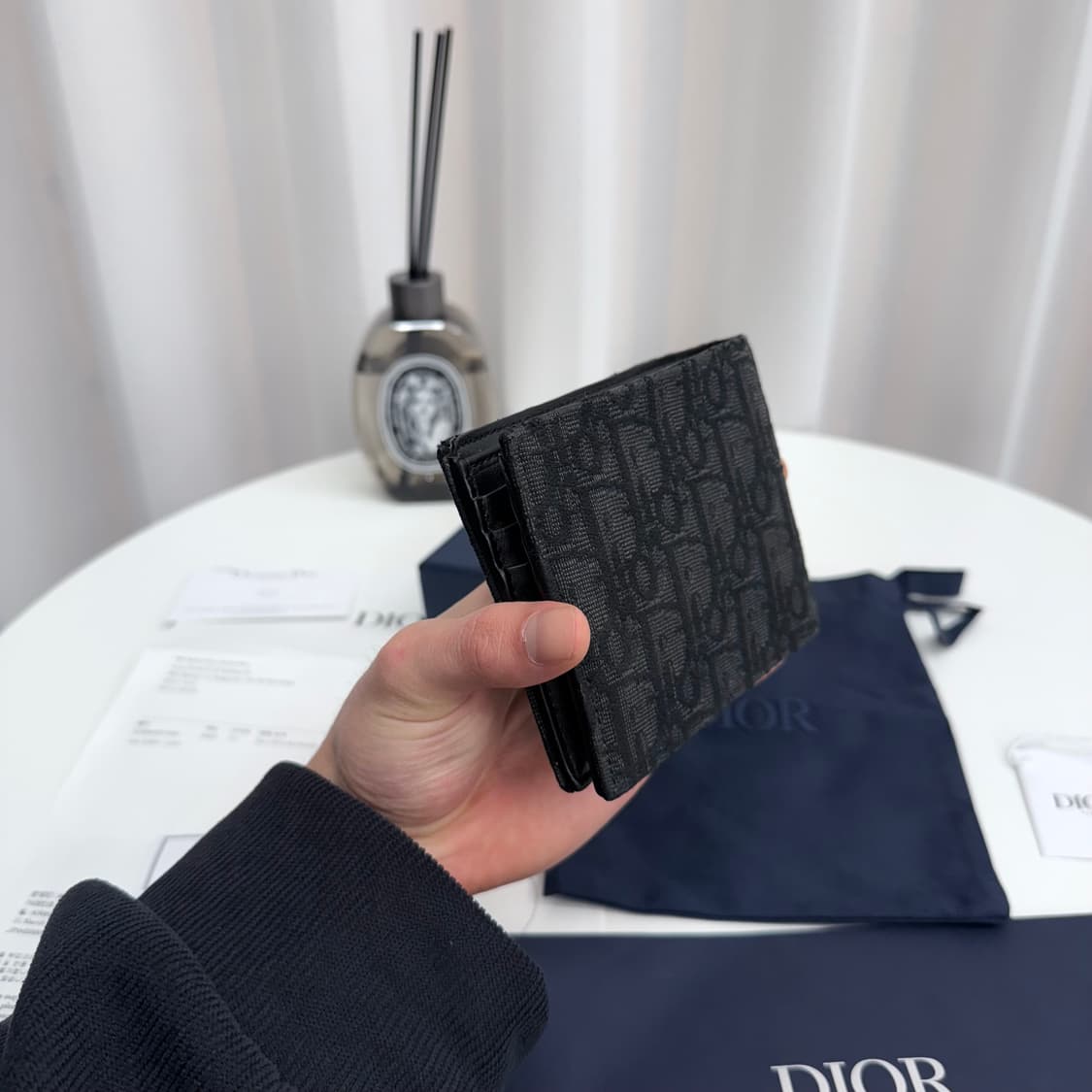 [25년] 디올 오블리크 반지갑 블랙 상품이미지5