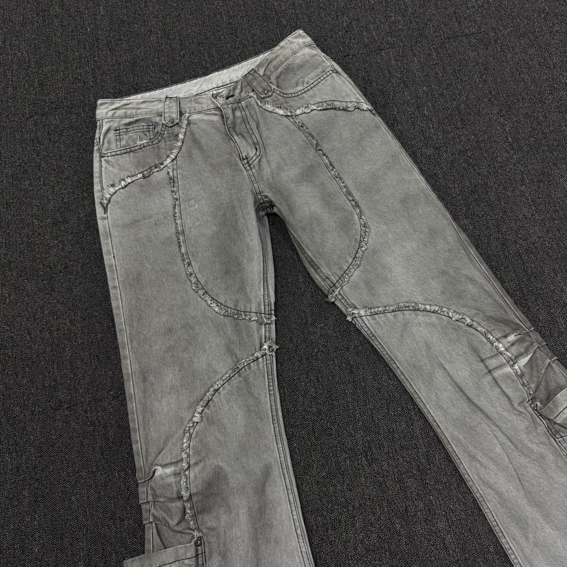 Yeel leey 셔링 컷 부츠 데님 팬츠 상품이미지2